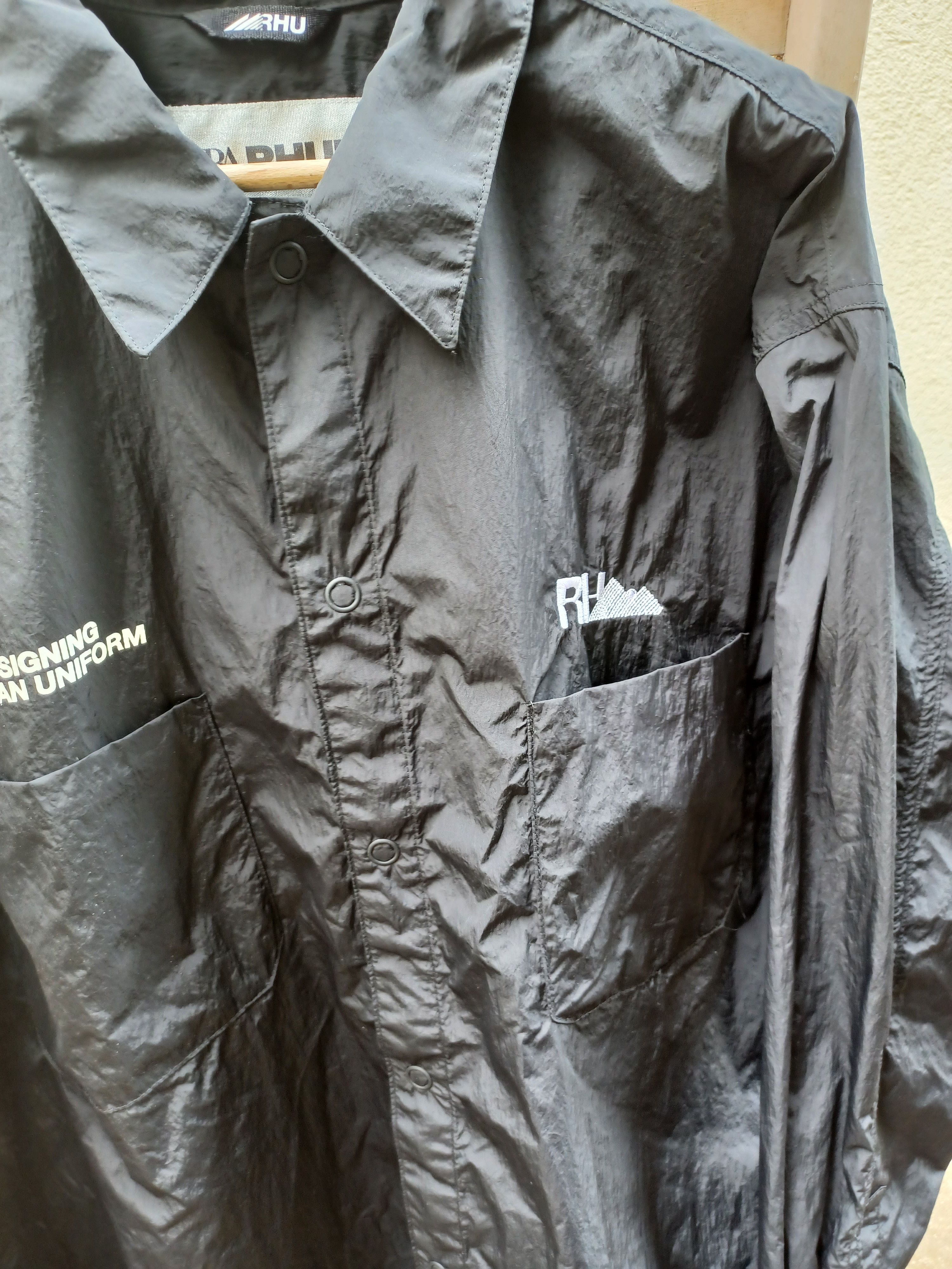 Rhude Rhuigi x Zara L nylon overshirt black light jacket Size US L / EU 52-54 / 3 - 3 Thumbnail