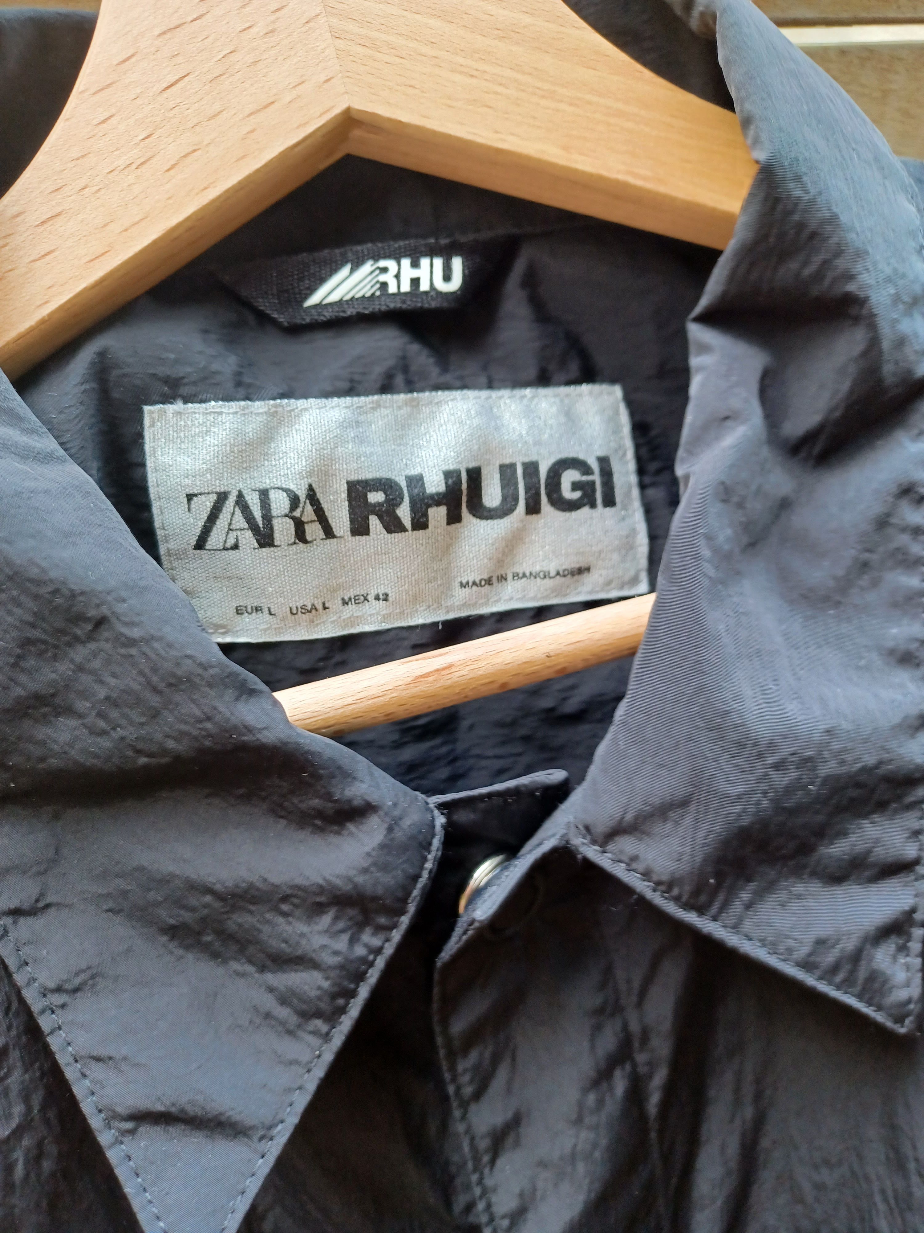 Rhude Rhuigi x Zara L nylon overshirt black light jacket Size US L / EU 52-54 / 3 - 2 Thumbnail