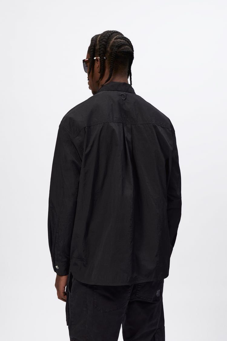 Rhude Rhuigi x Zara L nylon overshirt black light jacket Size US L / EU 52-54 / 3 - 13 Thumbnail