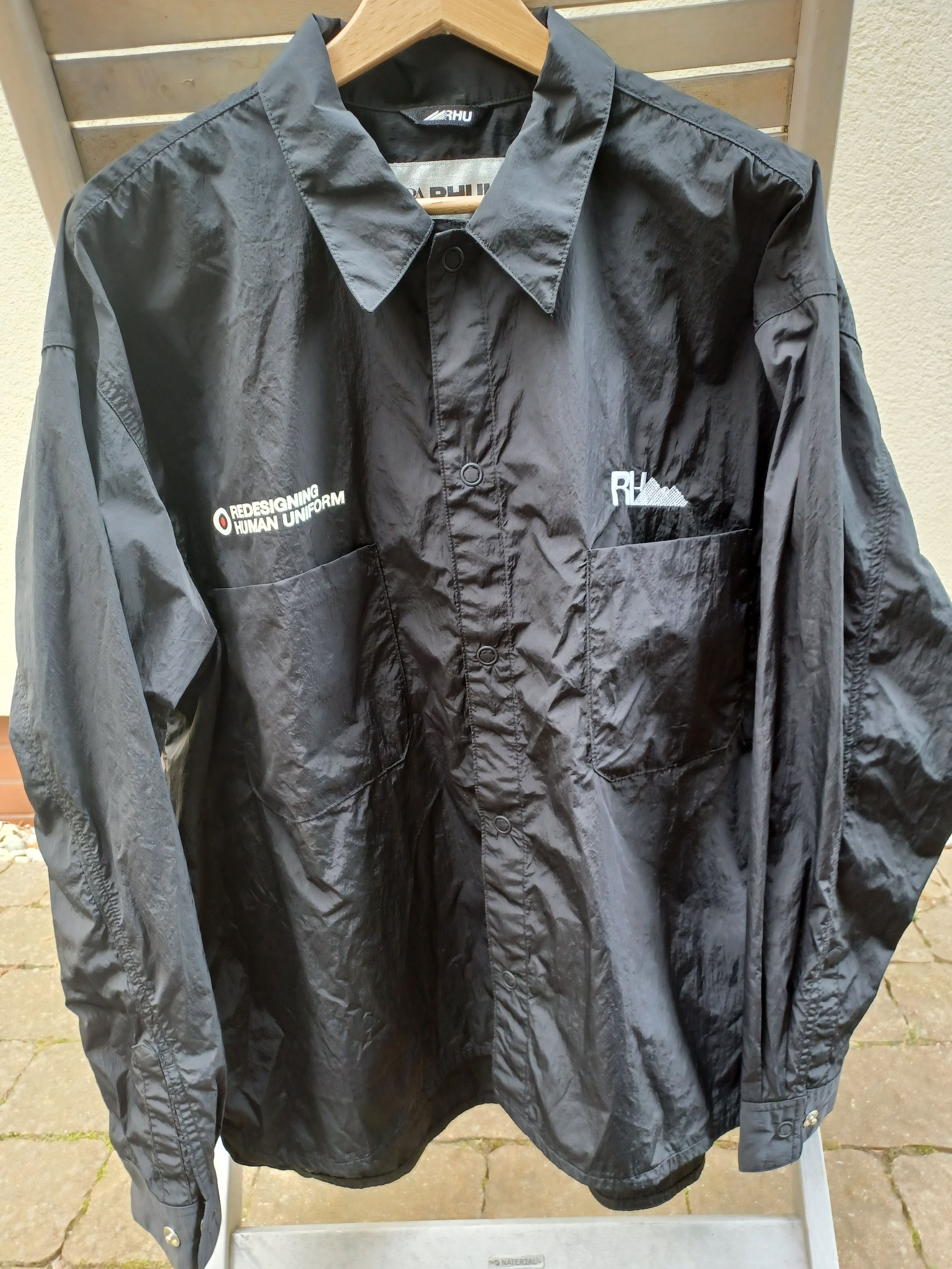 Rhude Rhuigi x Zara L nylon overshirt black light jacket Size US L / EU 52-54 / 3 - 1 Thumbnail