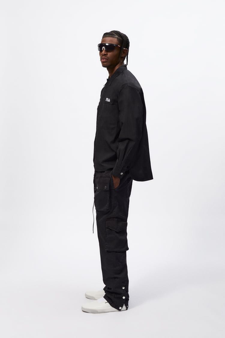 Rhude Rhuigi x Zara L nylon overshirt black light jacket Size US L / EU 52-54 / 3 - 14 Thumbnail