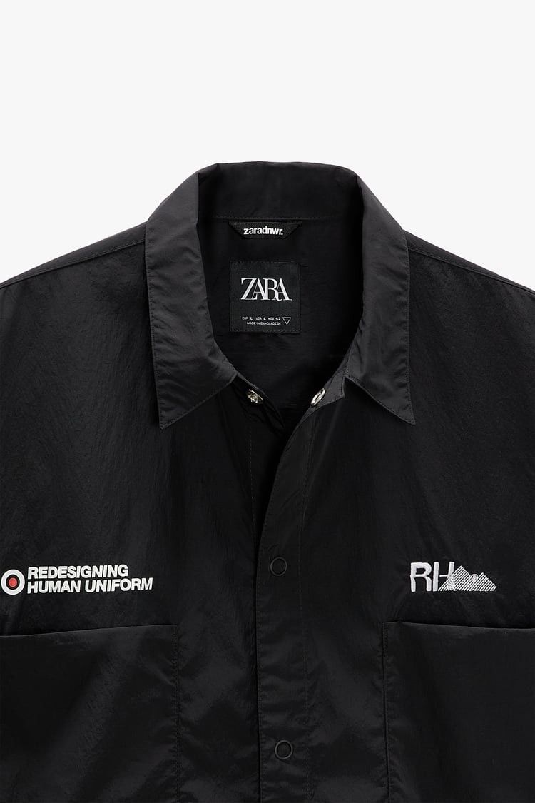 Rhude Rhuigi x Zara L nylon overshirt black light jacket Size US L / EU 52-54 / 3 - 12 Thumbnail