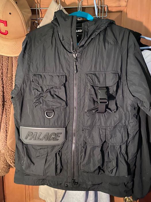 Palace Palace Utility Iridescent Jacket + Vest Black | Grailed
