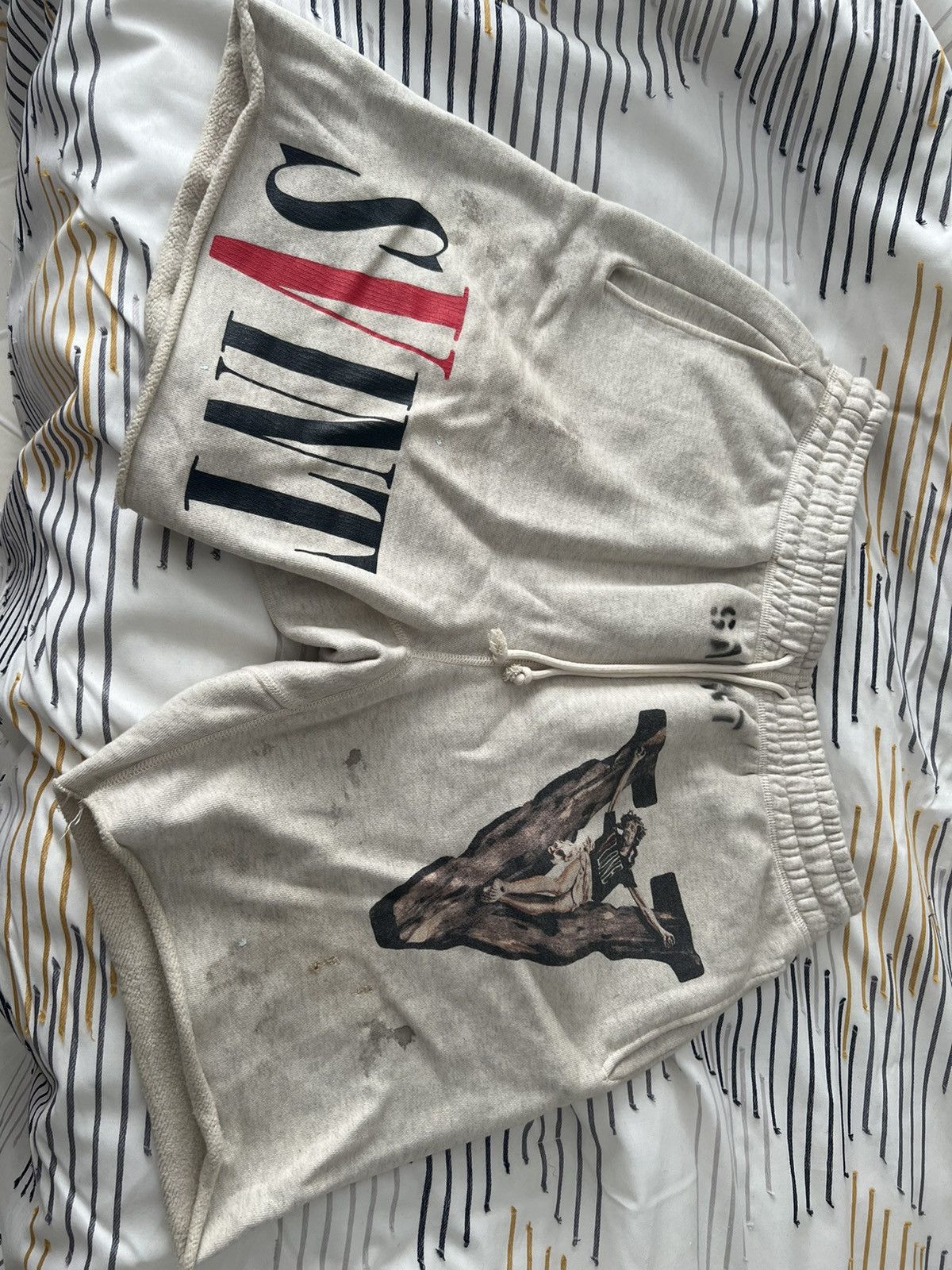 Saint Michael Grey Vlone X Saint Michael Sweat Shorts | Grailed