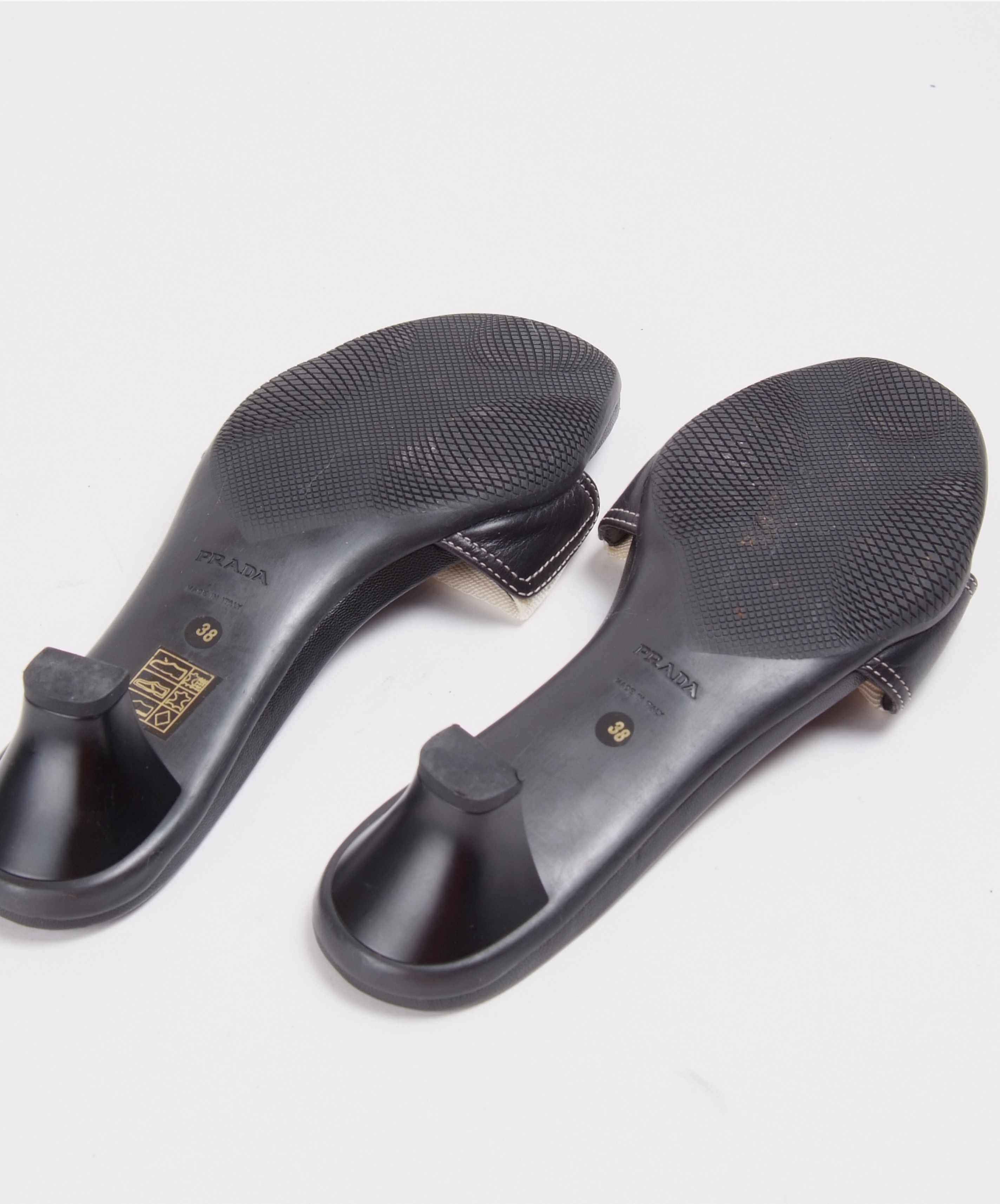 Prada × Vintage Prada Slip on Summer Sandals Logo Webbing & Rubber Soles Size US 8 / IT 38 - 6 Thumbnail