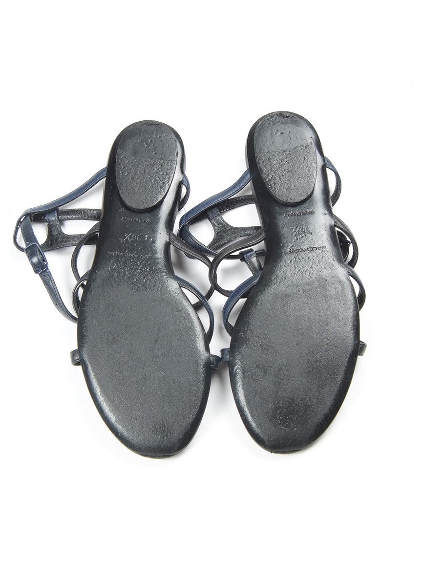 Balenciaga W's Balenciaga Lace Flat Leather Sandals Sz 36.5/6.5 Size US 6.5 / IT 36.5 - 4 Thumbnail