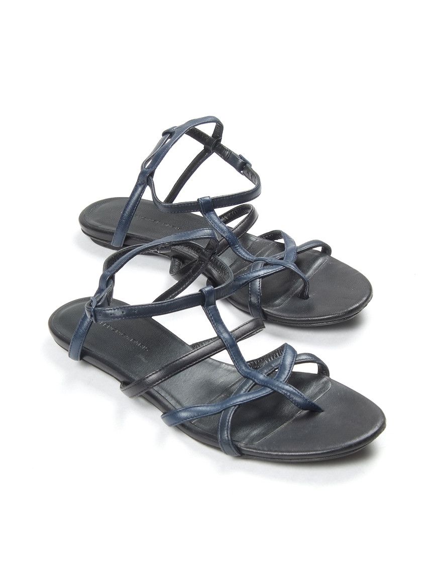 Balenciaga W's Balenciaga Lace Flat Leather Sandals Sz 36.5/6.5 Size US 6.5 / IT 36.5 - 1 Thumbnail
