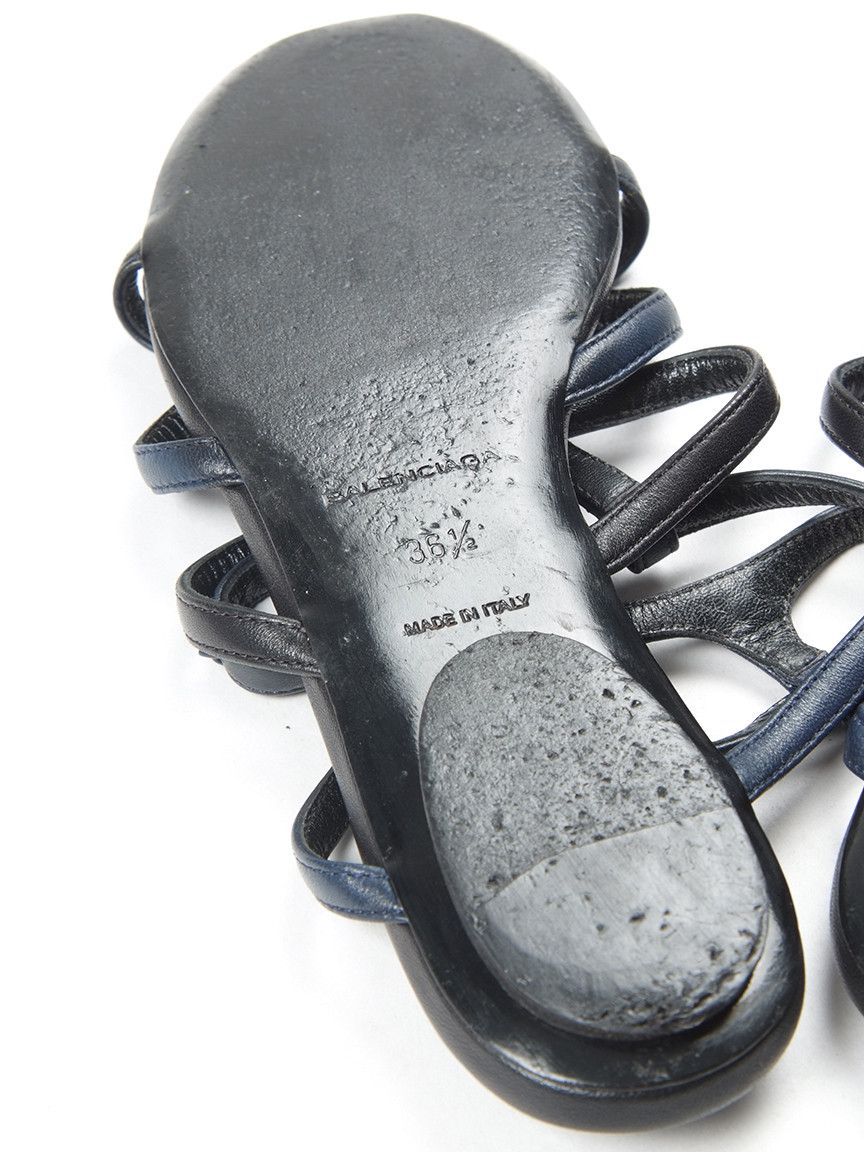Balenciaga W's Balenciaga Lace Flat Leather Sandals Sz 36.5/6.5 Size US 6.5 / IT 36.5 - 5 Thumbnail