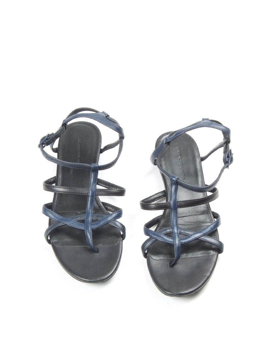 Balenciaga W's Balenciaga Lace Flat Leather Sandals Sz 36.5/6.5 Size US 6.5 / IT 36.5 - 2 Thumbnail