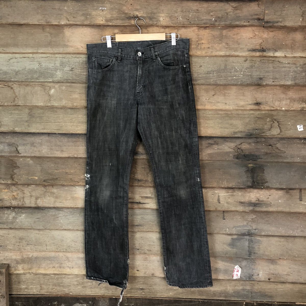 Takeo Kikuchi Takeo Kikuchi Black distressed Denim Pants #5153 Size US 32 / EU 48 - 1 Thumbnail
