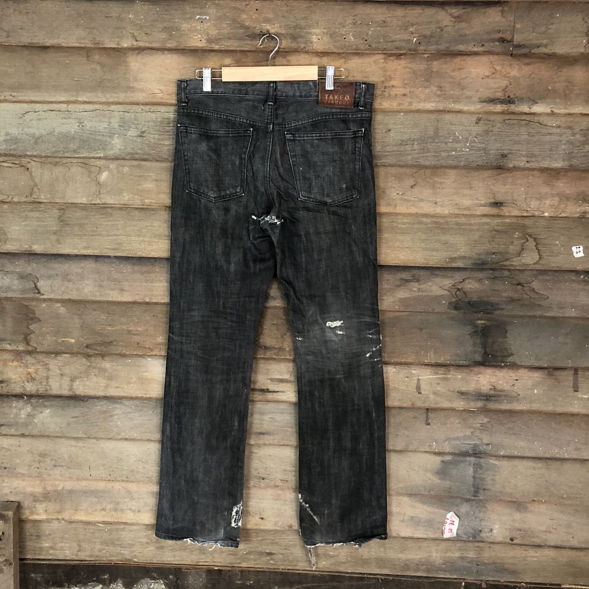 Takeo Kikuchi Takeo Kikuchi Black distressed Denim Pants #5153 Size US 32 / EU 48 - 8 Thumbnail