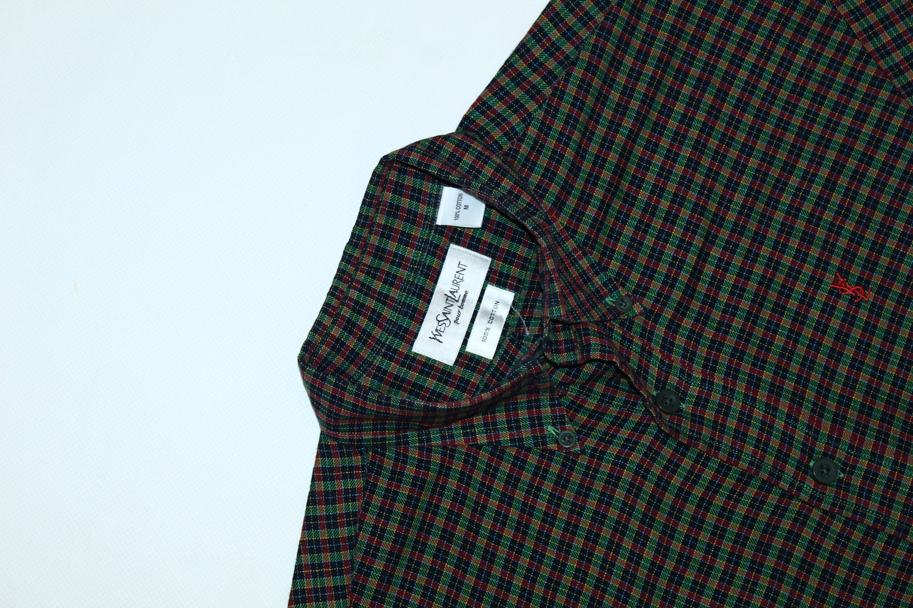 Yves Saint Laurent Vintage Yves Saint Laurent Plaid Flannel Shirt Size US M / EU 48-50 / 2 - 3 Thumbnail