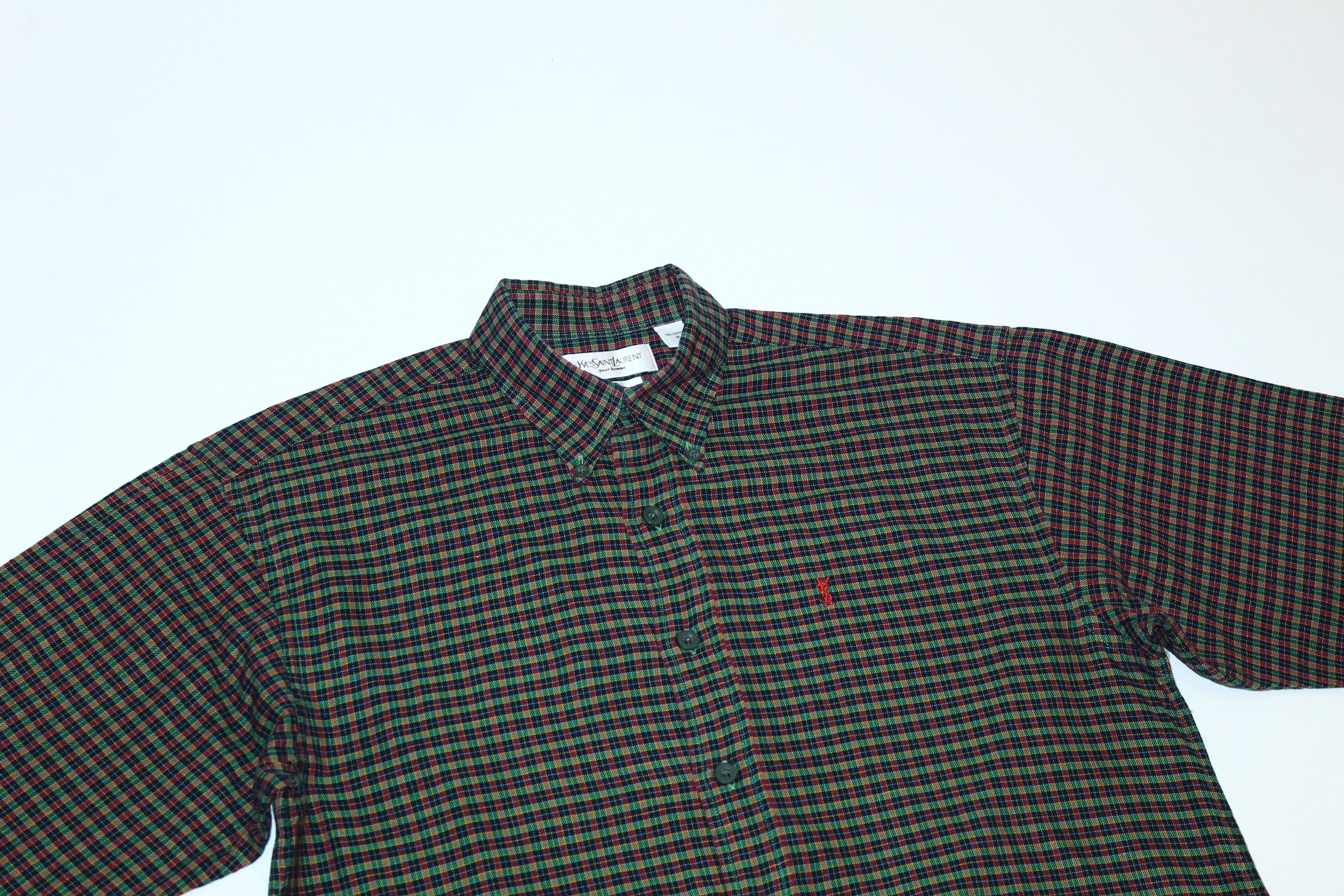 Yves Saint Laurent Vintage Yves Saint Laurent Plaid Flannel Shirt Size US M / EU 48-50 / 2 - 5 Thumbnail