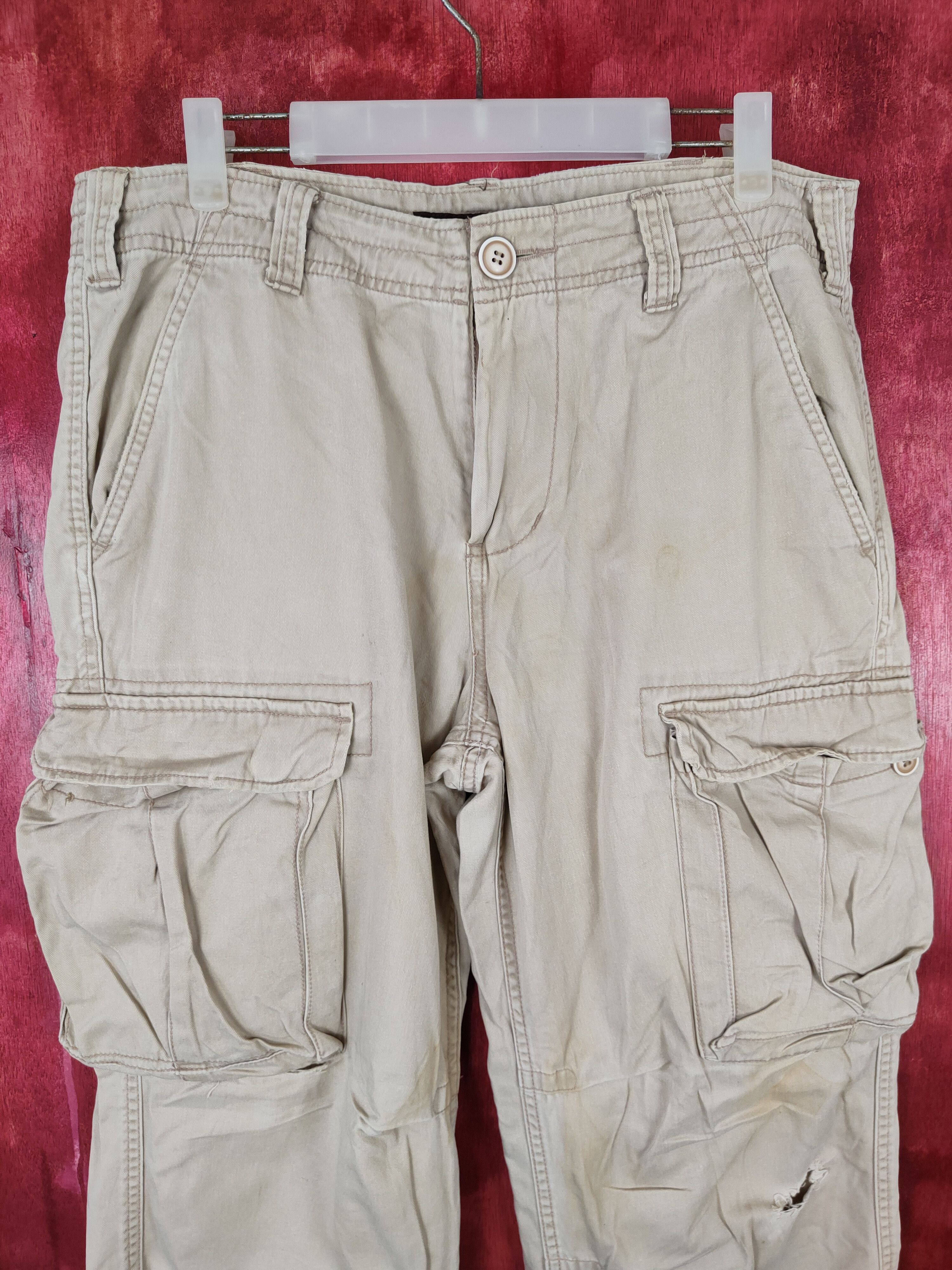 Japanese Brand × Vintage Wooden Doll Brown Multi Pocket Tactical Cargo Pants #S389 Size US 34 / EU 50 - 2 Thumbnail