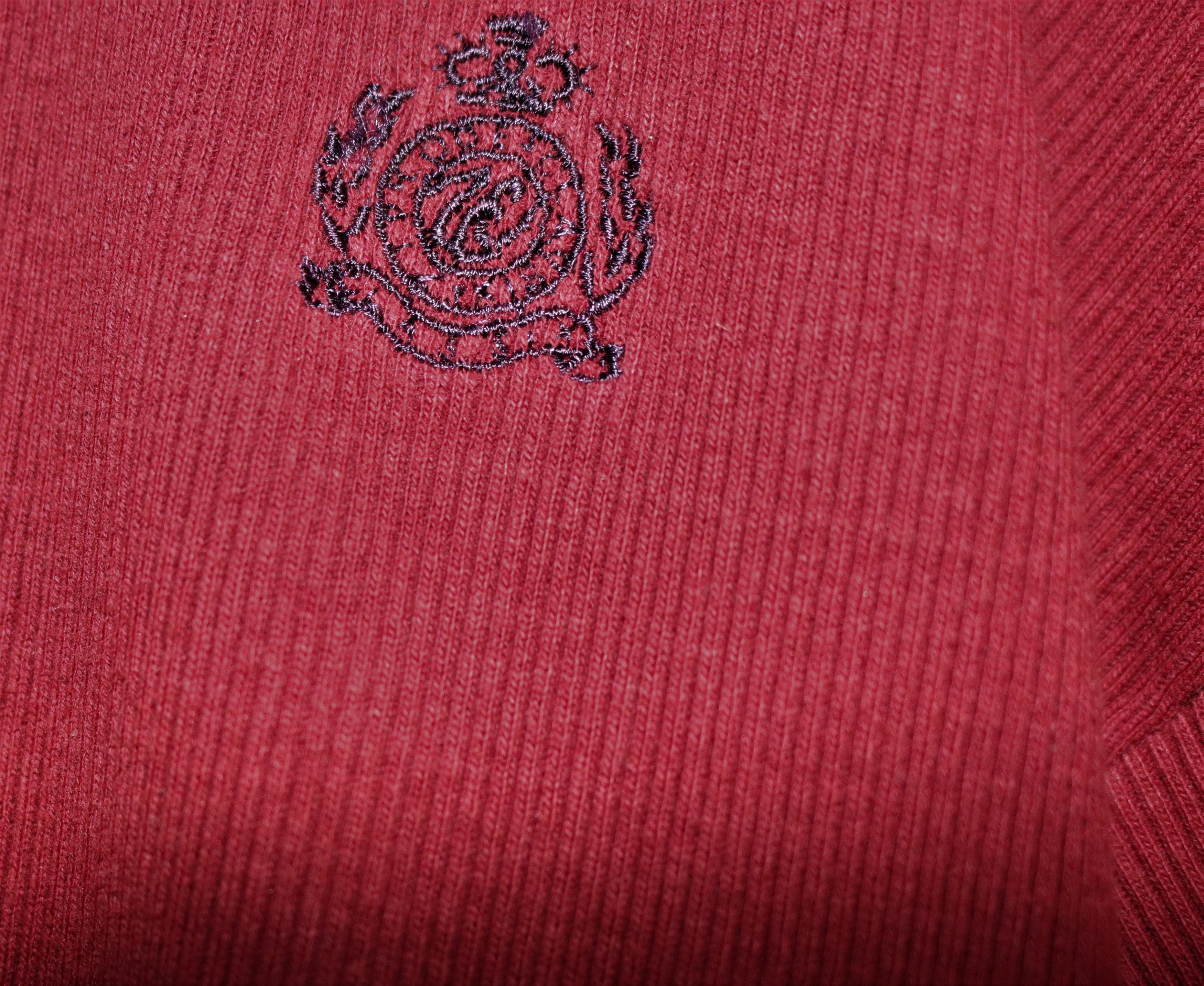 Other Zipcode Vintage Long Sleeve Knit Collared Shirt 100% Cotton Size XL / US 12-14 / IT 48-50 - 7 Thumbnail