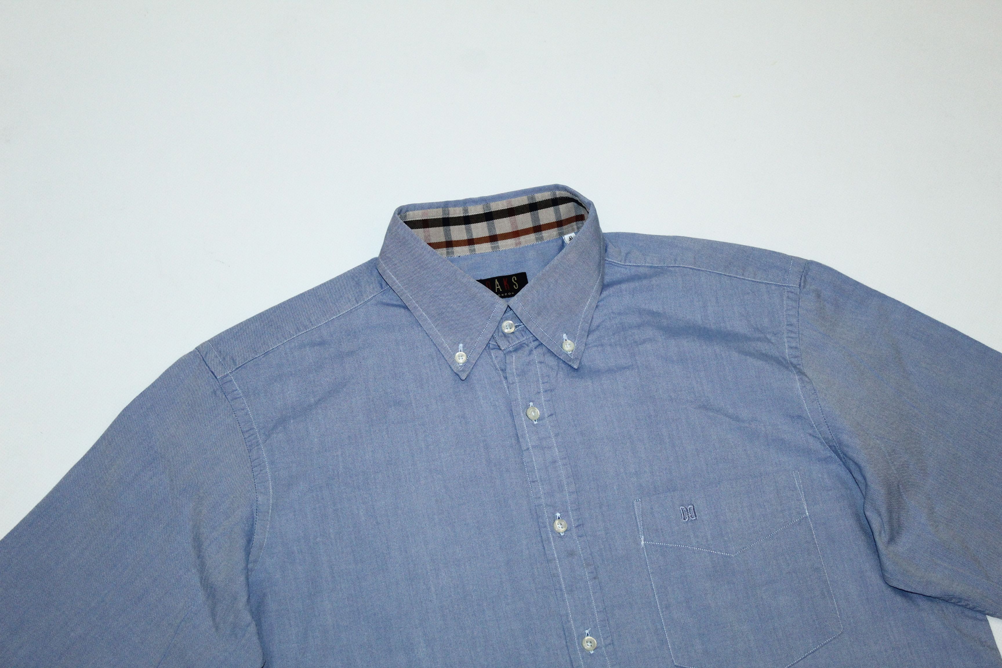 DAKS Daks London Signatured Country Check Line Oxford Shirt Size US M / EU 48-50 / 2 - 2 Thumbnail