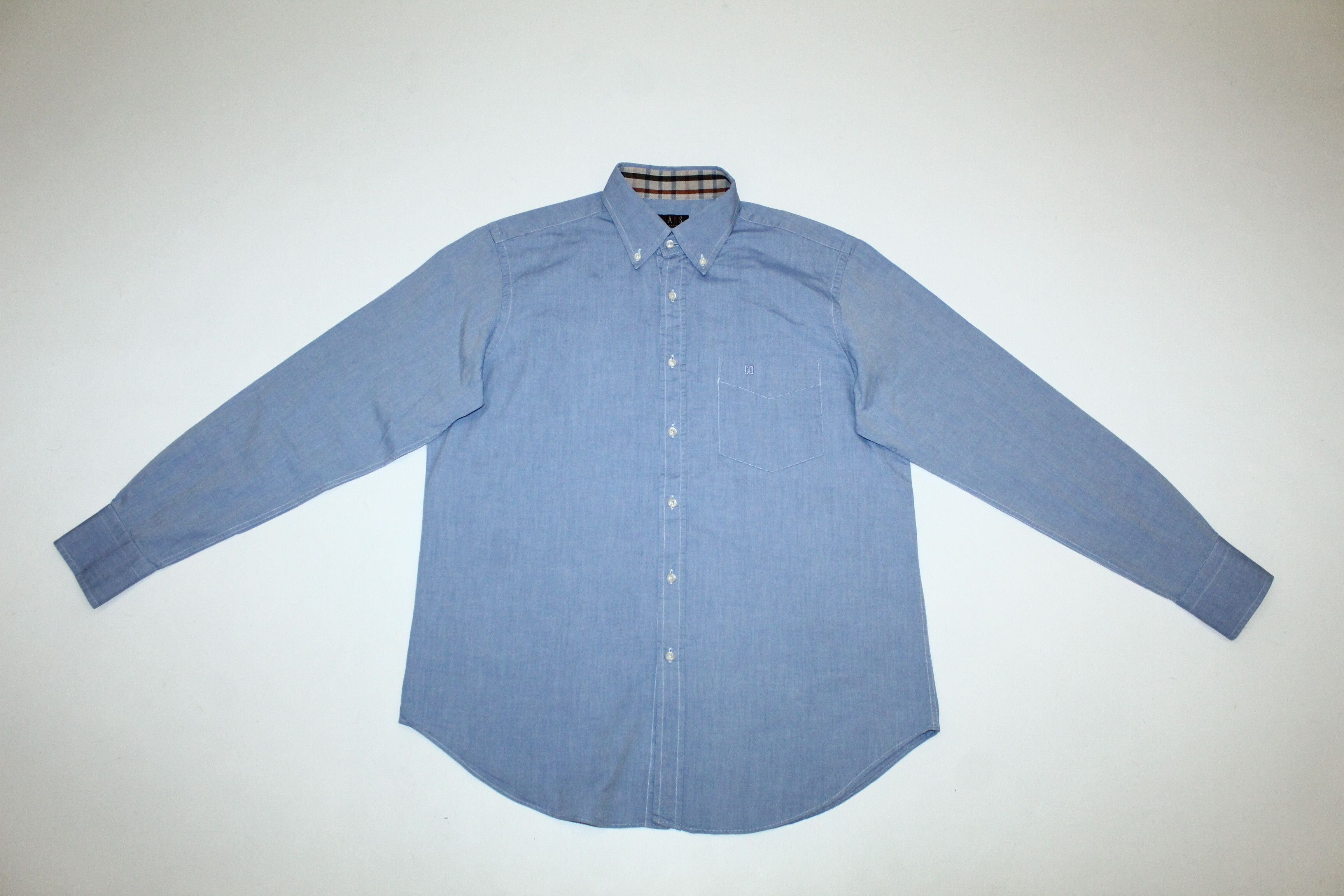 DAKS Daks London Signatured Country Check Line Oxford Shirt Size US M / EU 48-50 / 2 - 6 Thumbnail