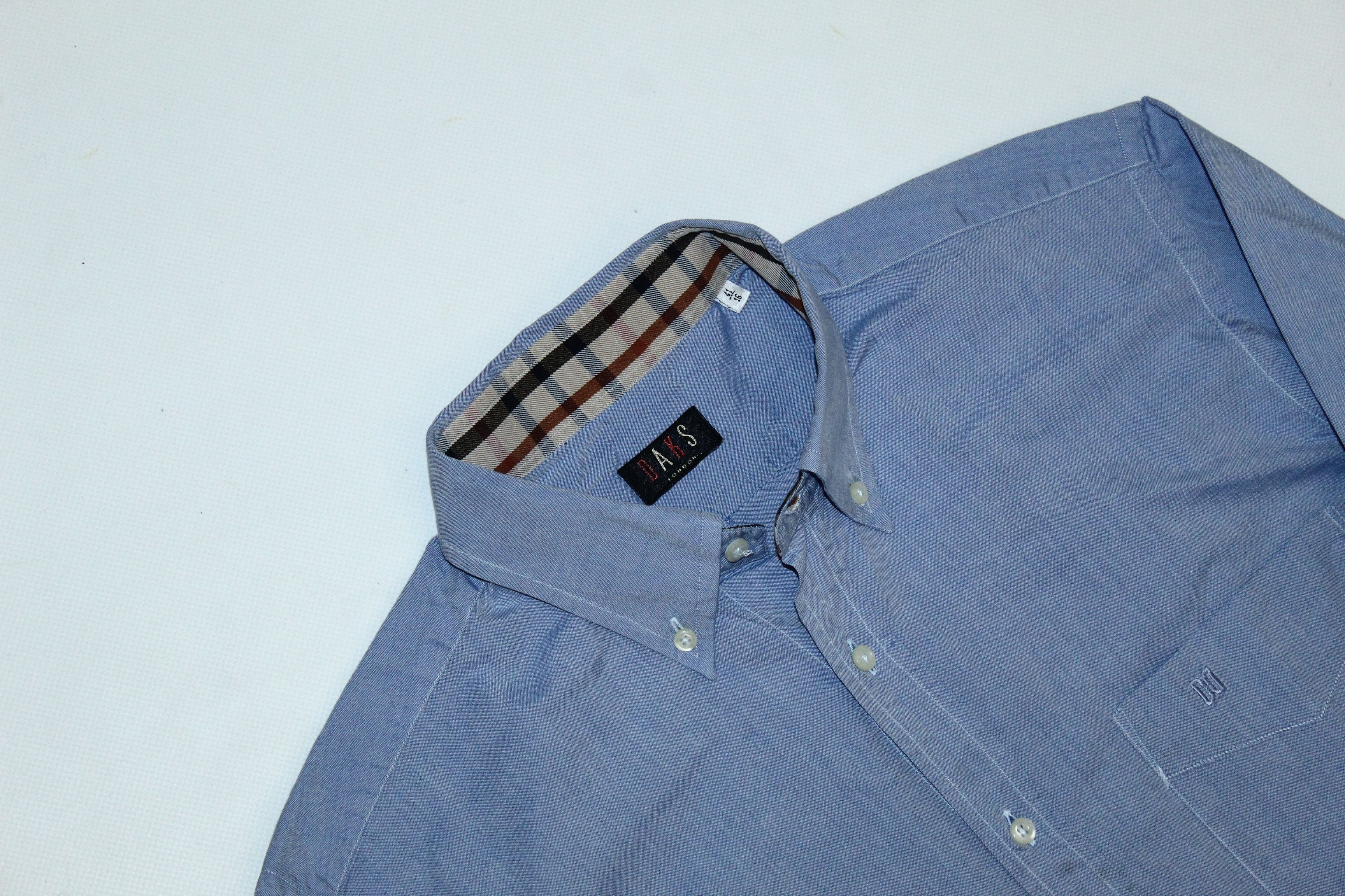 DAKS Daks London Signatured Country Check Line Oxford Shirt Size US M / EU 48-50 / 2 - 3 Thumbnail