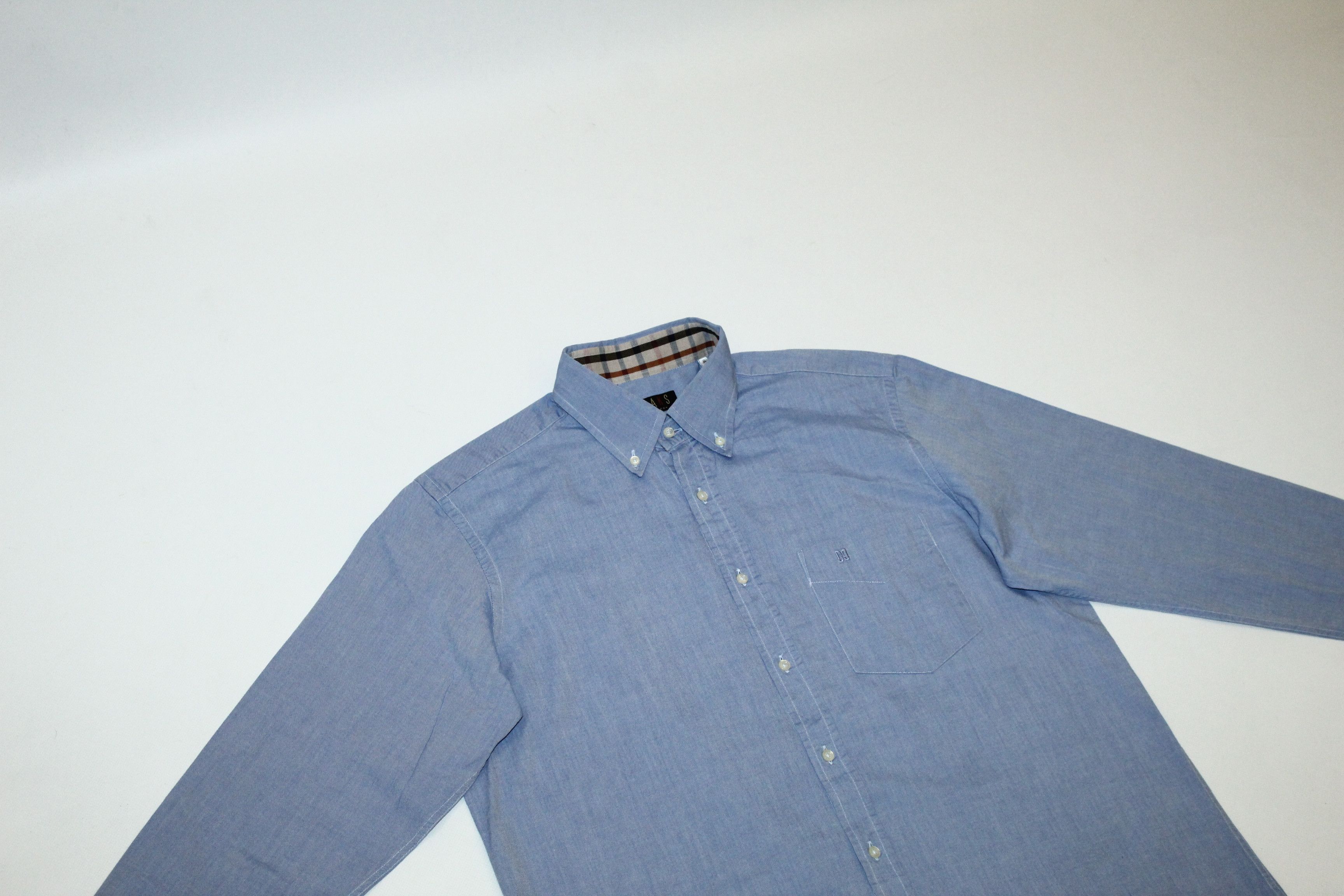 DAKS Daks London Signatured Country Check Line Oxford Shirt Size US M / EU 48-50 / 2 - 5 Thumbnail