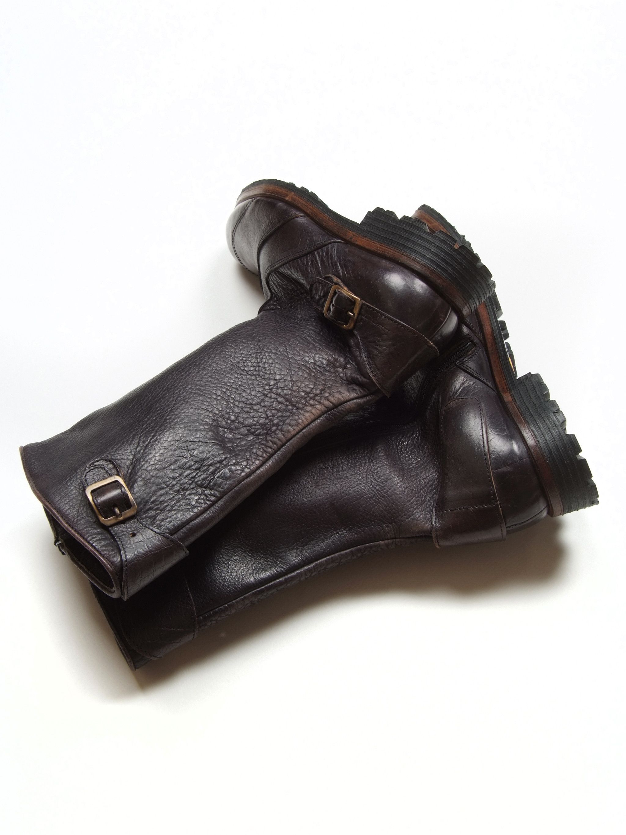 Officine Creative SHOTO Leather Zip Combat Vibram Outsole Boots (36) Size US 6 / IT 36 - 9 Thumbnail