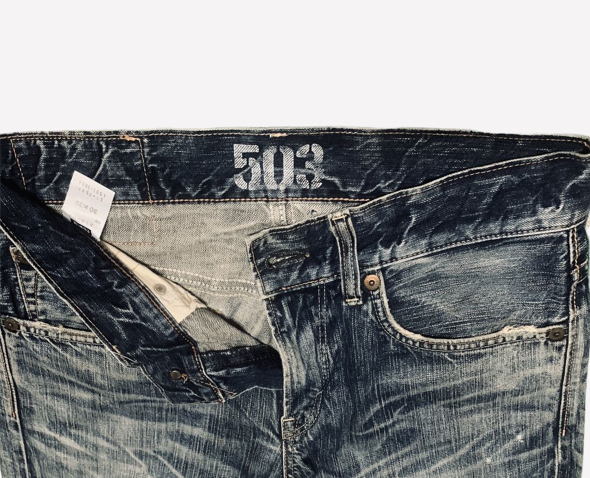 Edwin Vintage Brand Edwin Blue Trip Lot 503 Distressed Jeans 2000s Size US 34 / EU 50 - 5 Thumbnail