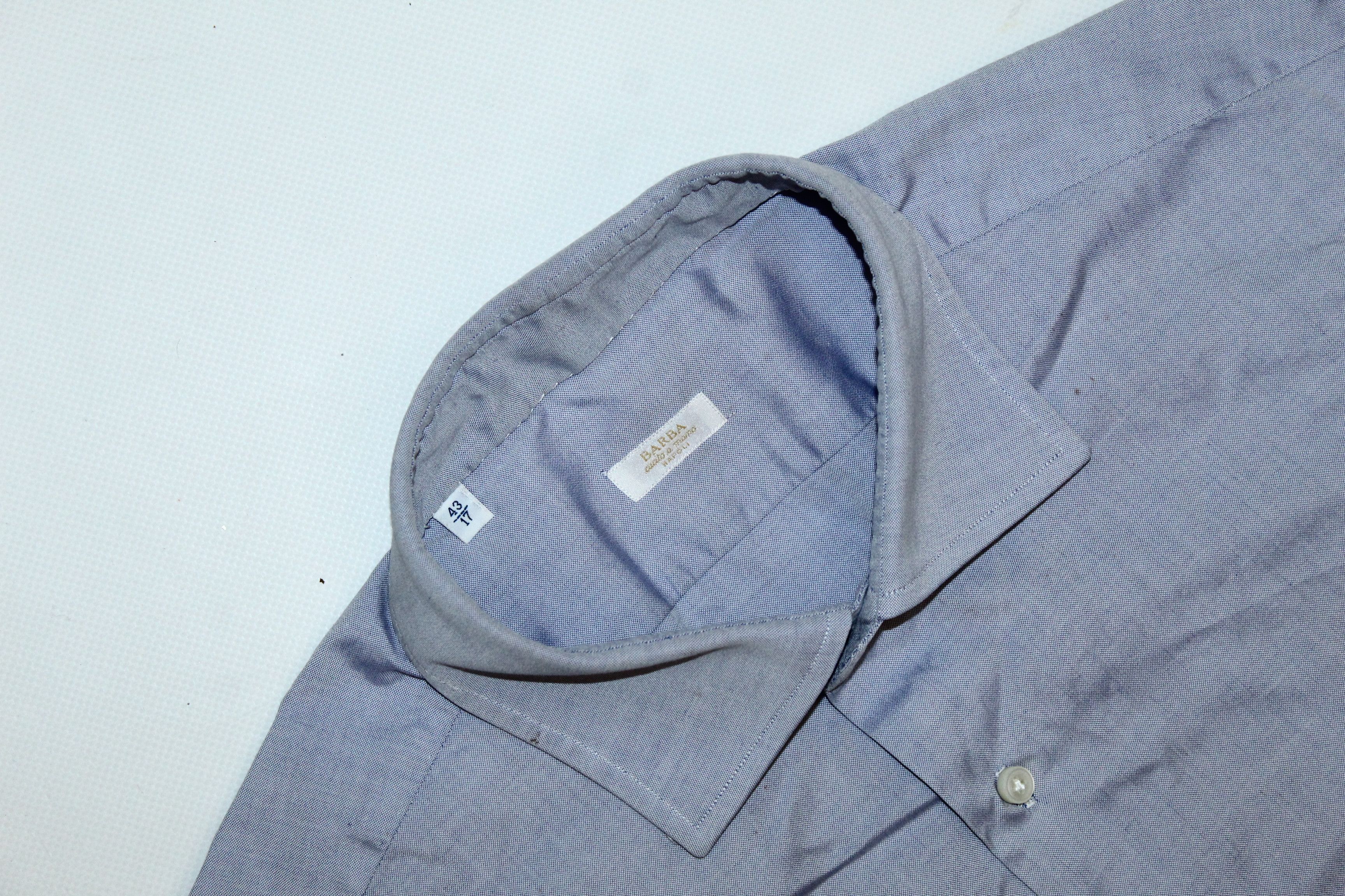 Barba Napoli Barba Napoli Signatured Semi-Cutaway Bespoke Dress Shirt Size 44L - 6 Thumbnail