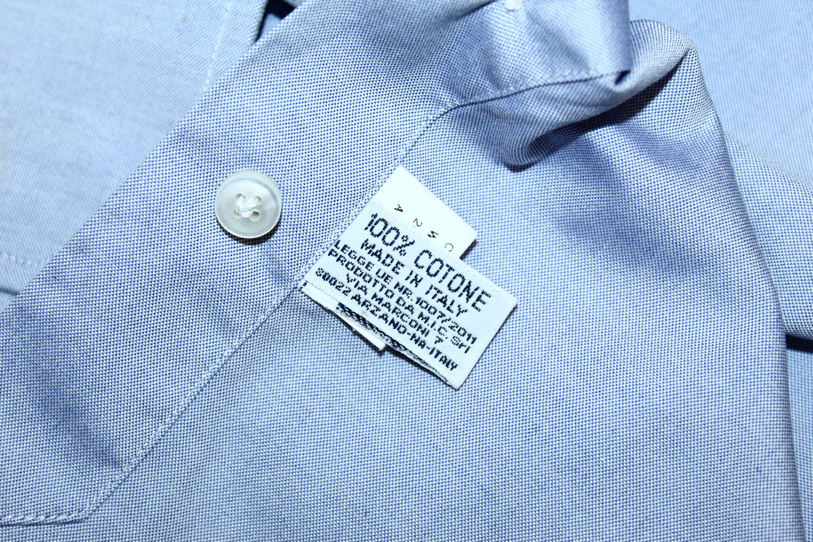 Barba Napoli Barba Napoli Signatured Semi-Cutaway Bespoke Dress Shirt Size 44L - 7 Thumbnail