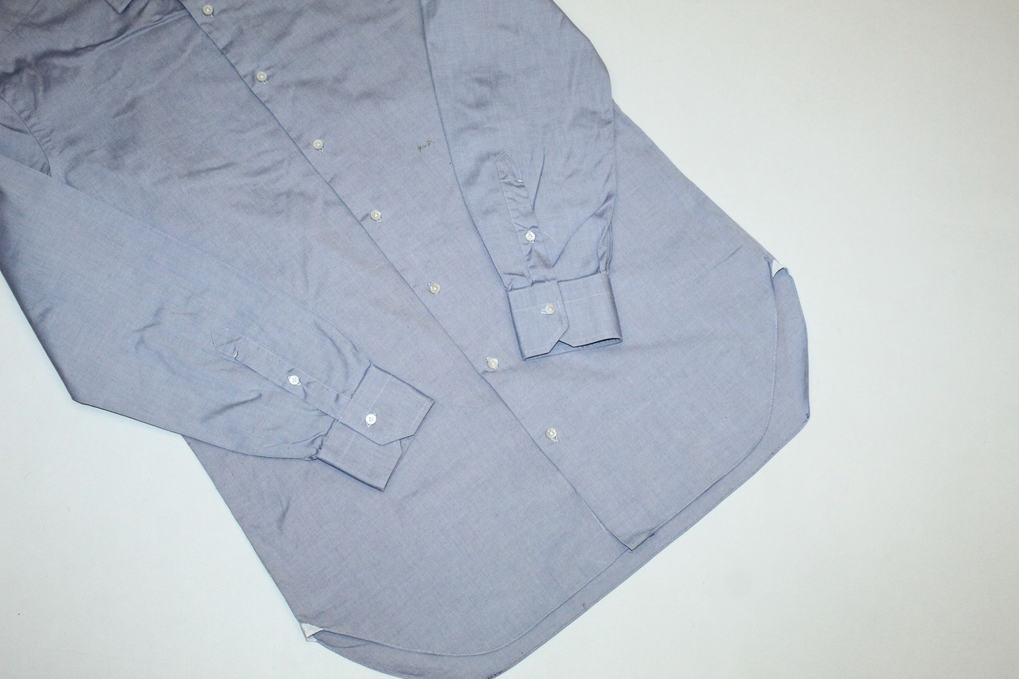 Barba Napoli Barba Napoli Signatured Semi-Cutaway Bespoke Dress Shirt Size 44L - 5 Thumbnail
