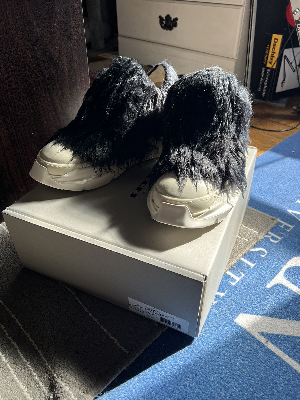 Rick Owens × Rick Owens Drkshdw Rick Owens Drkshdw Yeti Faux Fur