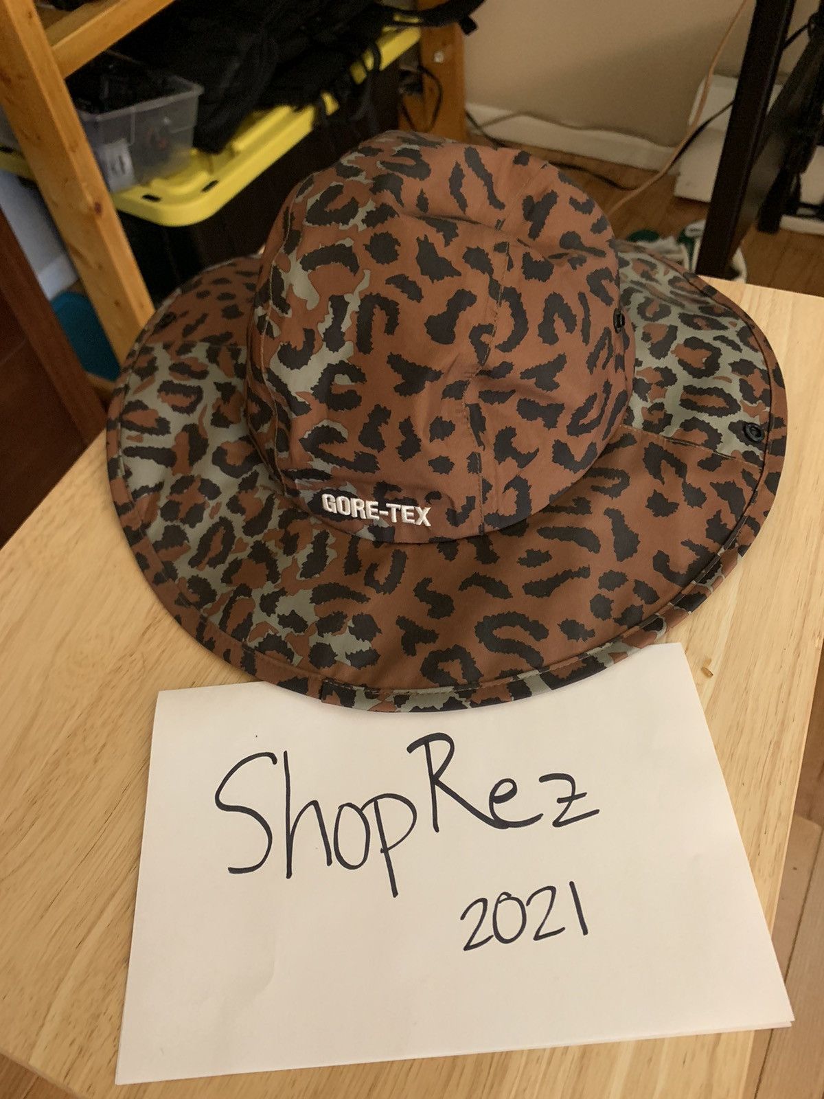 Supreme X Gortex Rain Hat Leopard