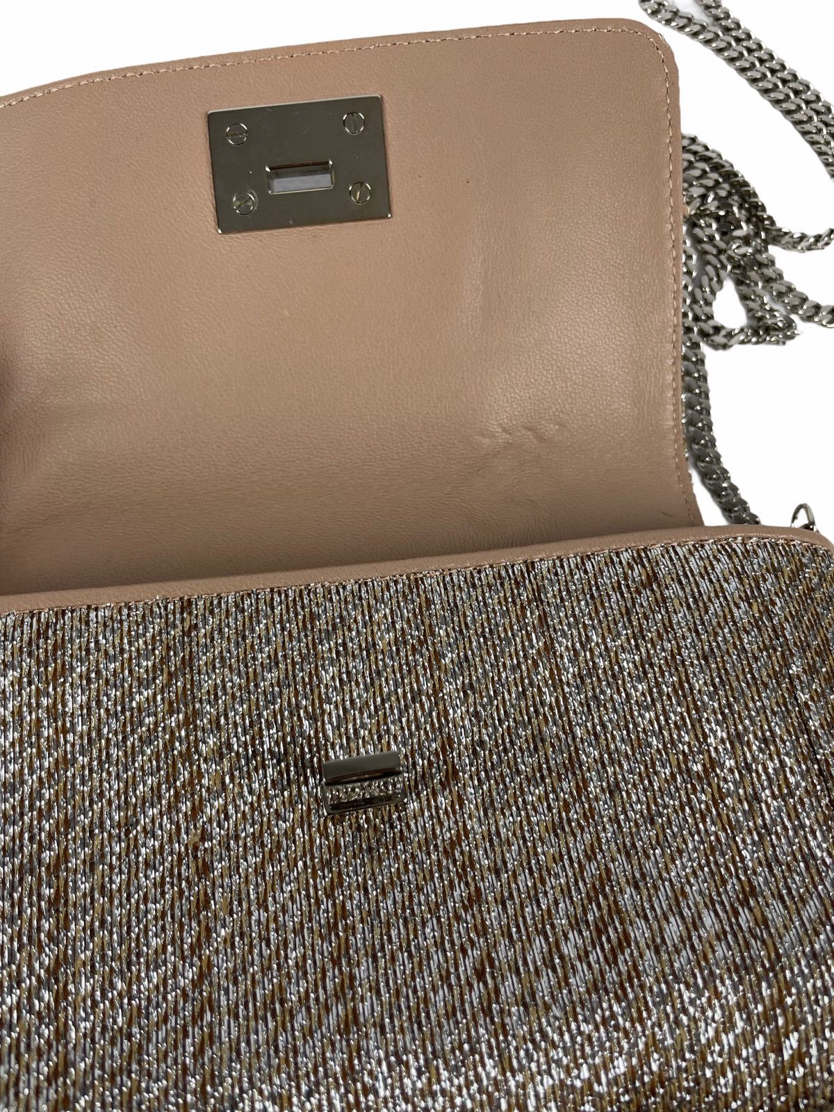 Jimmy Choo Jimmy Choo Glitter Ruby Champagne Crossbody Bag Size ONE SIZE - 12 Thumbnail