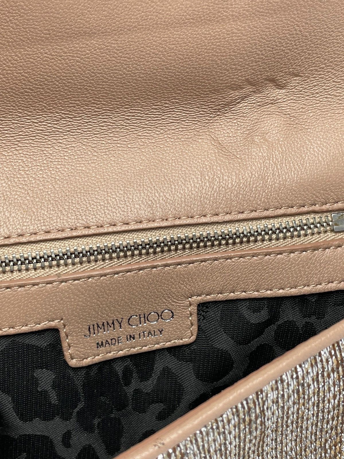 Jimmy Choo Jimmy Choo Glitter Ruby Champagne Crossbody Bag Size ONE SIZE - 14 Thumbnail