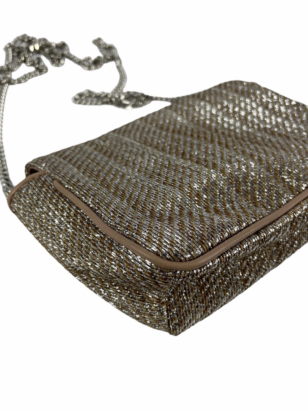 Jimmy Choo Jimmy Choo Glitter Ruby Champagne Crossbody Bag Size ONE SIZE - 7 Thumbnail