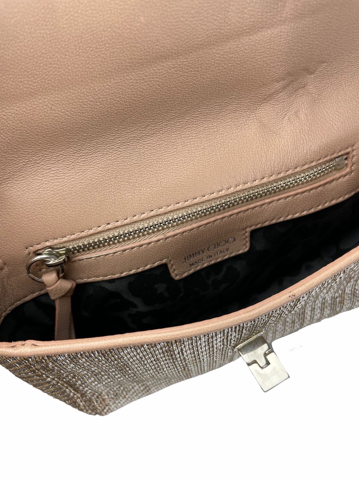 Jimmy Choo Jimmy Choo Glitter Ruby Champagne Crossbody Bag Size ONE SIZE - 13 Thumbnail