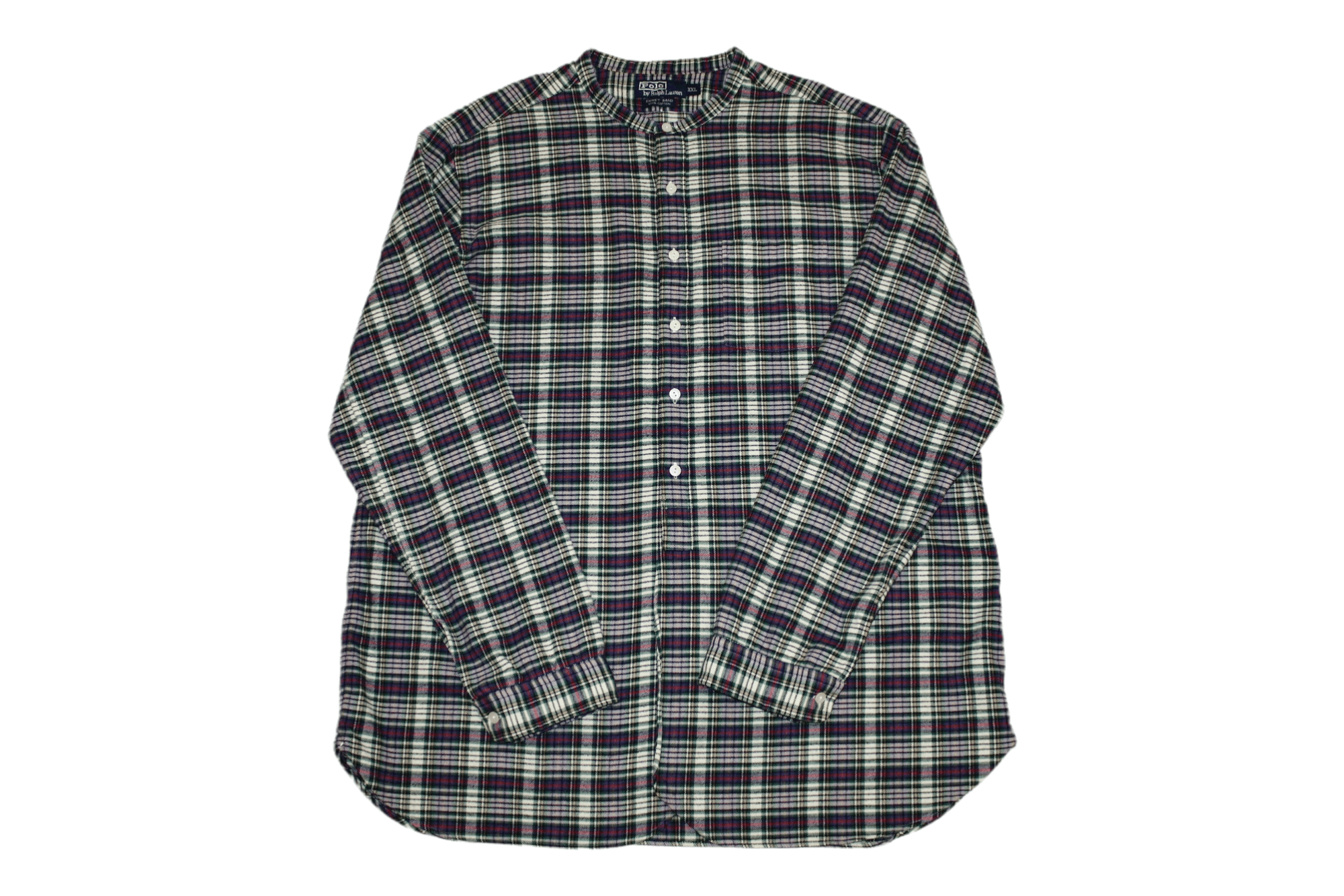 💥 Polo Ralph Lauren Emmet Band Popover Rugged Flannel Shirt