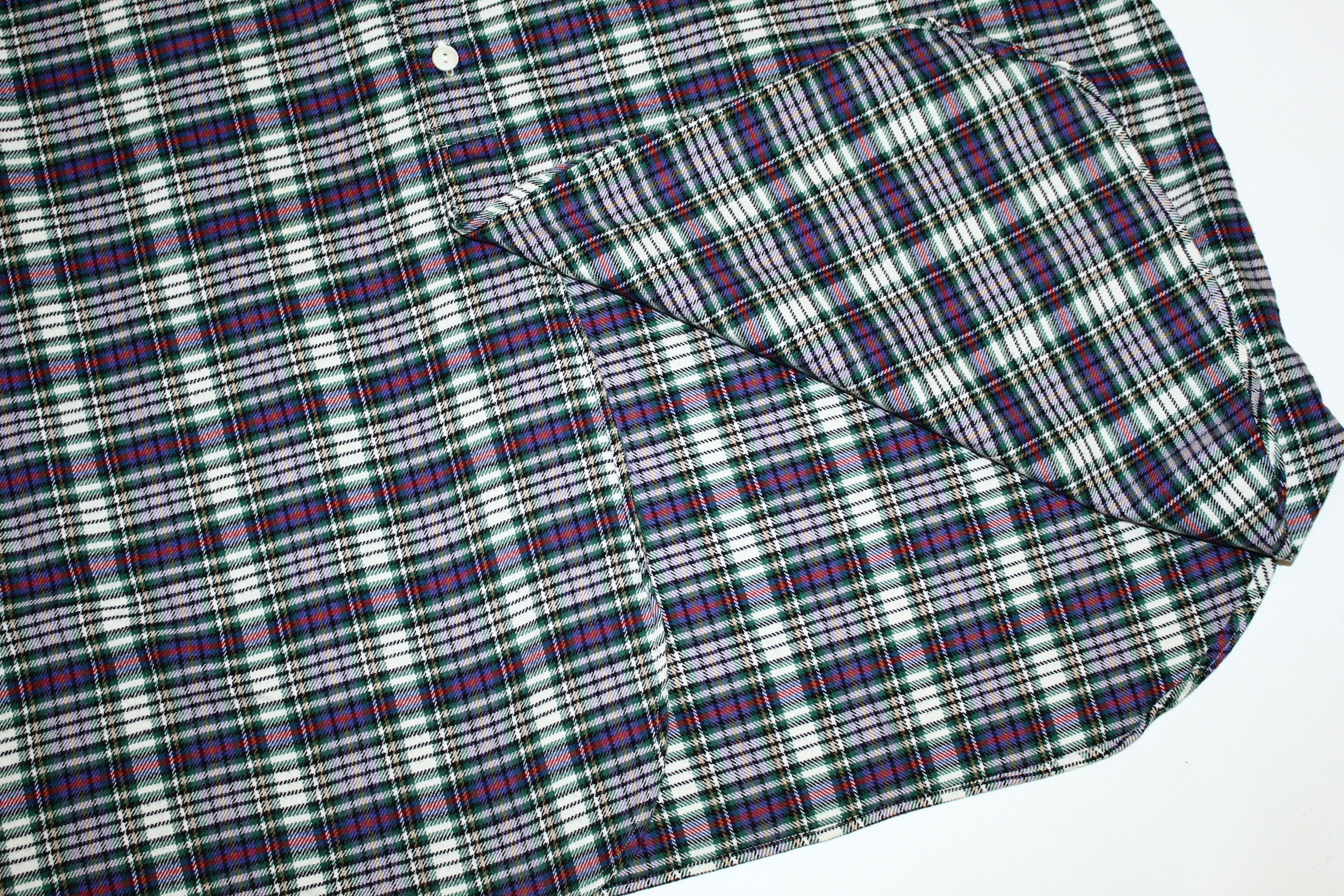 Polo Ralph Lauren 💥 Polo Ralph Lauren Emmet Band Popover Rugged Flannel Shirt Size US XXL / EU 58 / 5 - 6 Thumbnail