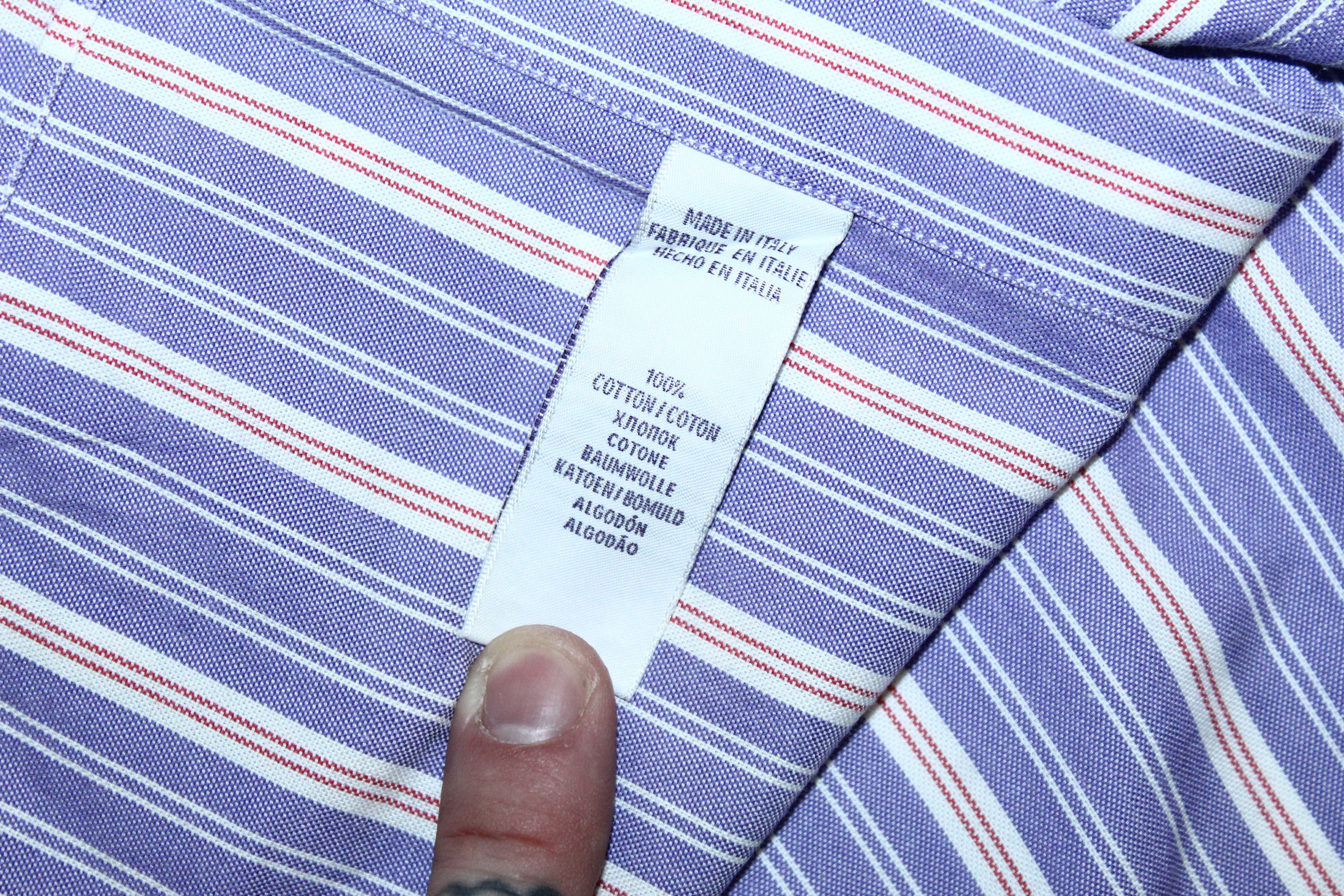 Ralph Lauren Purple Label Ralph Lauren Purple Label Striped Cutaway Collar Twill Shirt Size US L / EU 52-54 / 3 - 7 Thumbnail
