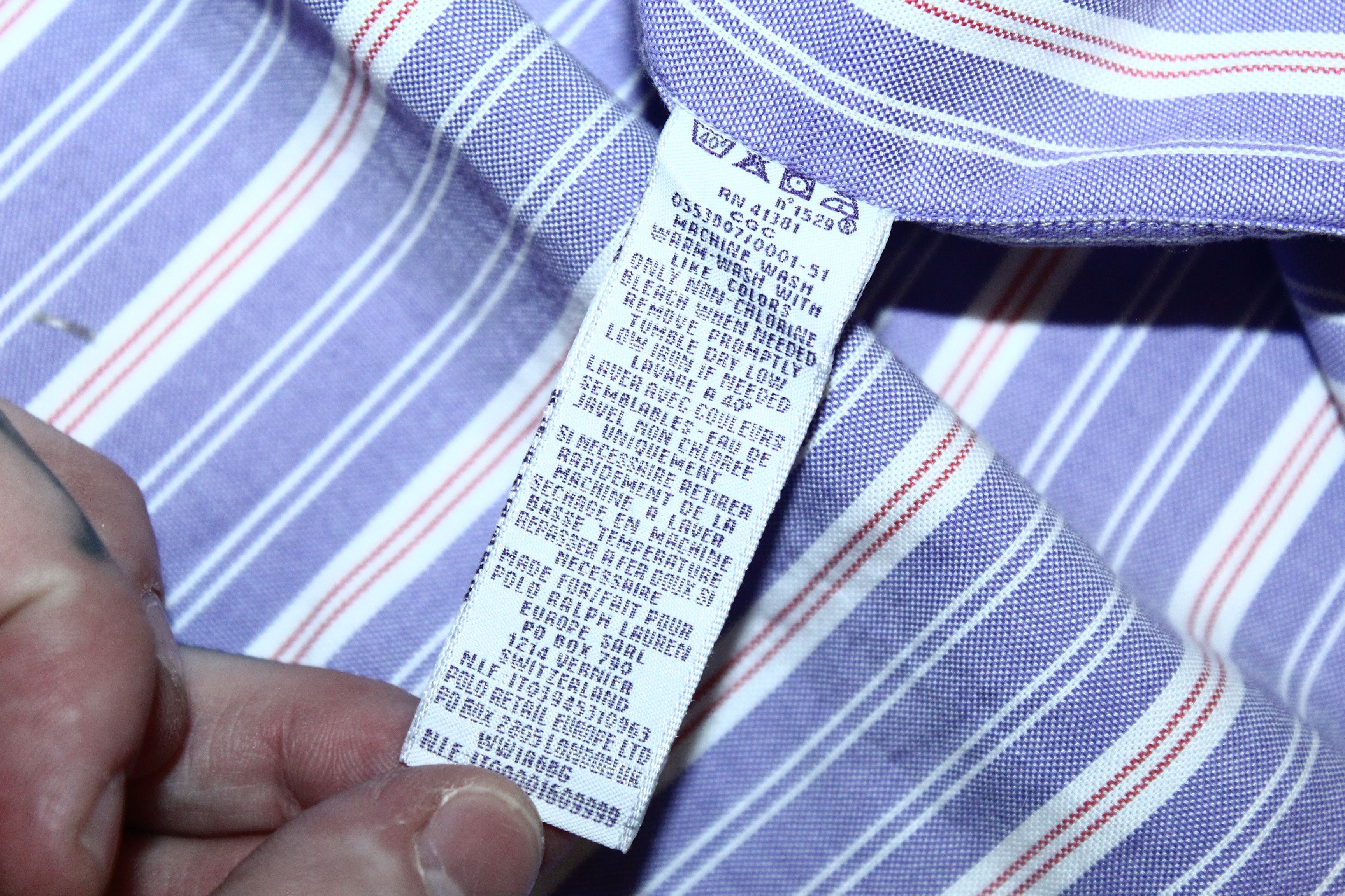 Ralph Lauren Purple Label Ralph Lauren Purple Label Striped Cutaway Collar Twill Shirt Size US L / EU 52-54 / 3 - 8 Thumbnail