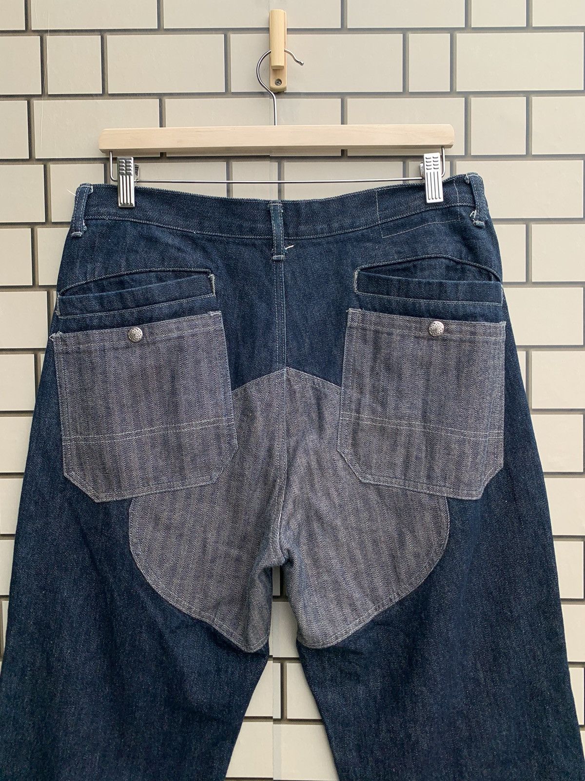 If Six Was Nine × Japanese Brand 🔥Japanese Brand Sequen Double Knee Carpenter Denim Pants Size US 34 / EU 50 - 8 Thumbnail