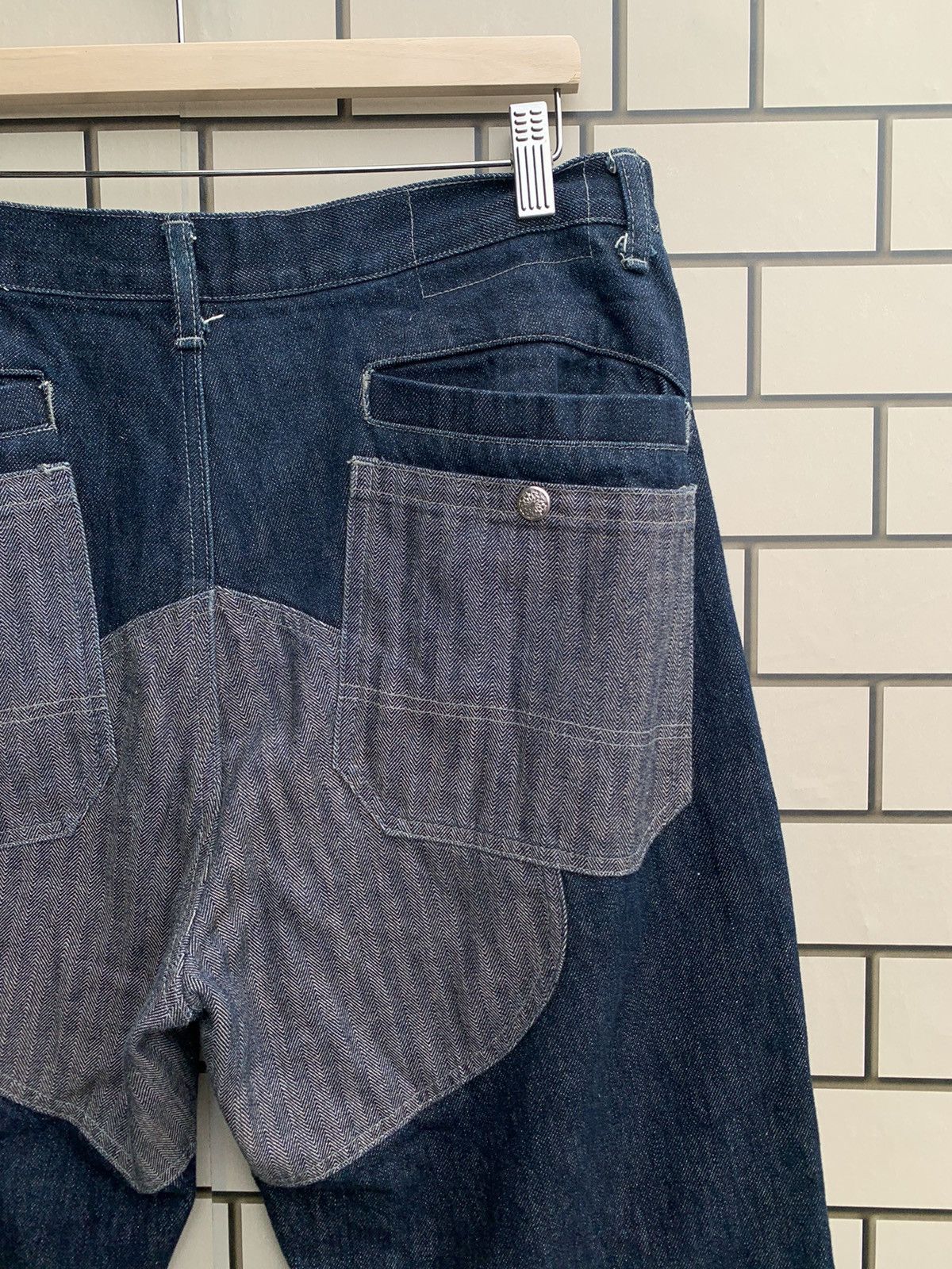 If Six Was Nine × Japanese Brand 🔥Japanese Brand Sequen Double Knee Carpenter Denim Pants Size US 34 / EU 50 - 11 Thumbnail