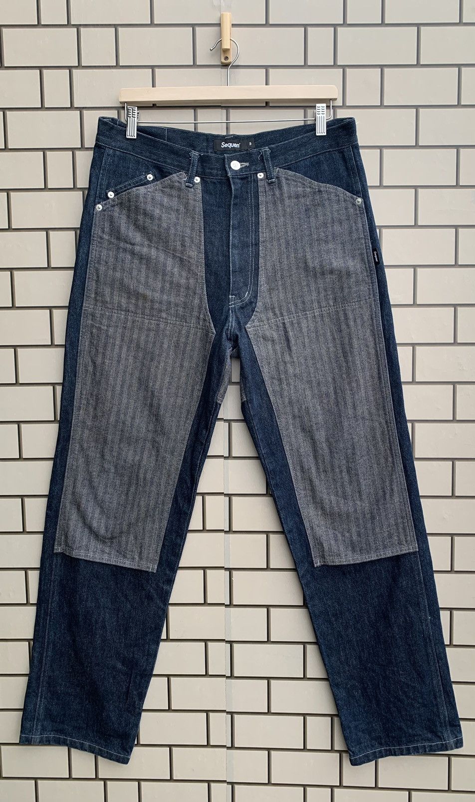 If Six Was Nine × Japanese Brand 🔥Japanese Brand Sequen Double Knee Carpenter Denim Pants Size US 34 / EU 50 - 1 Thumbnail