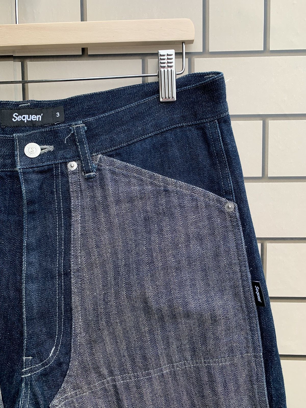 If Six Was Nine × Japanese Brand 🔥Japanese Brand Sequen Double Knee Carpenter Denim Pants Size US 34 / EU 50 - 7 Thumbnail