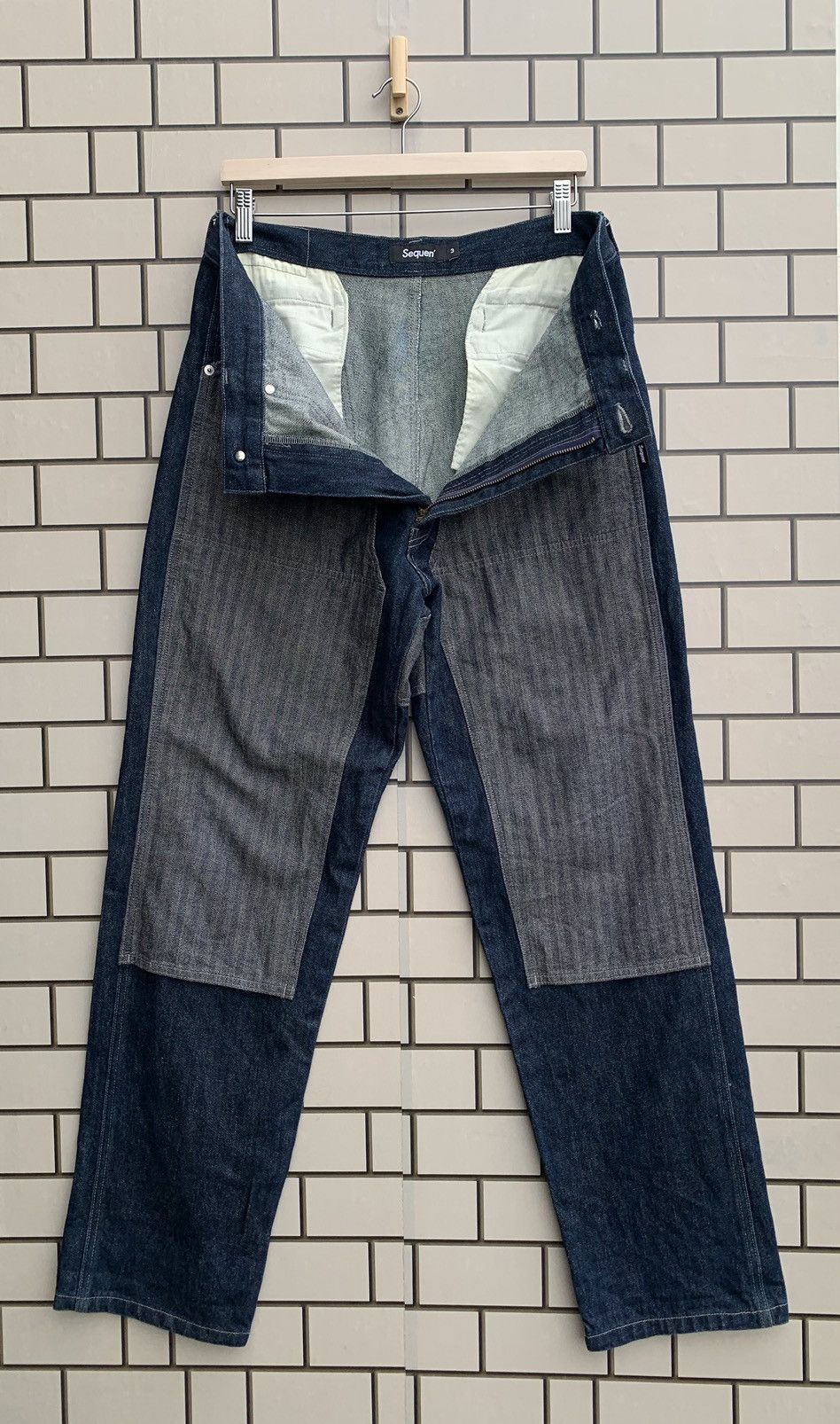 If Six Was Nine × Japanese Brand 🔥Japanese Brand Sequen Double Knee Carpenter Denim Pants Size US 34 / EU 50 - 12 Thumbnail