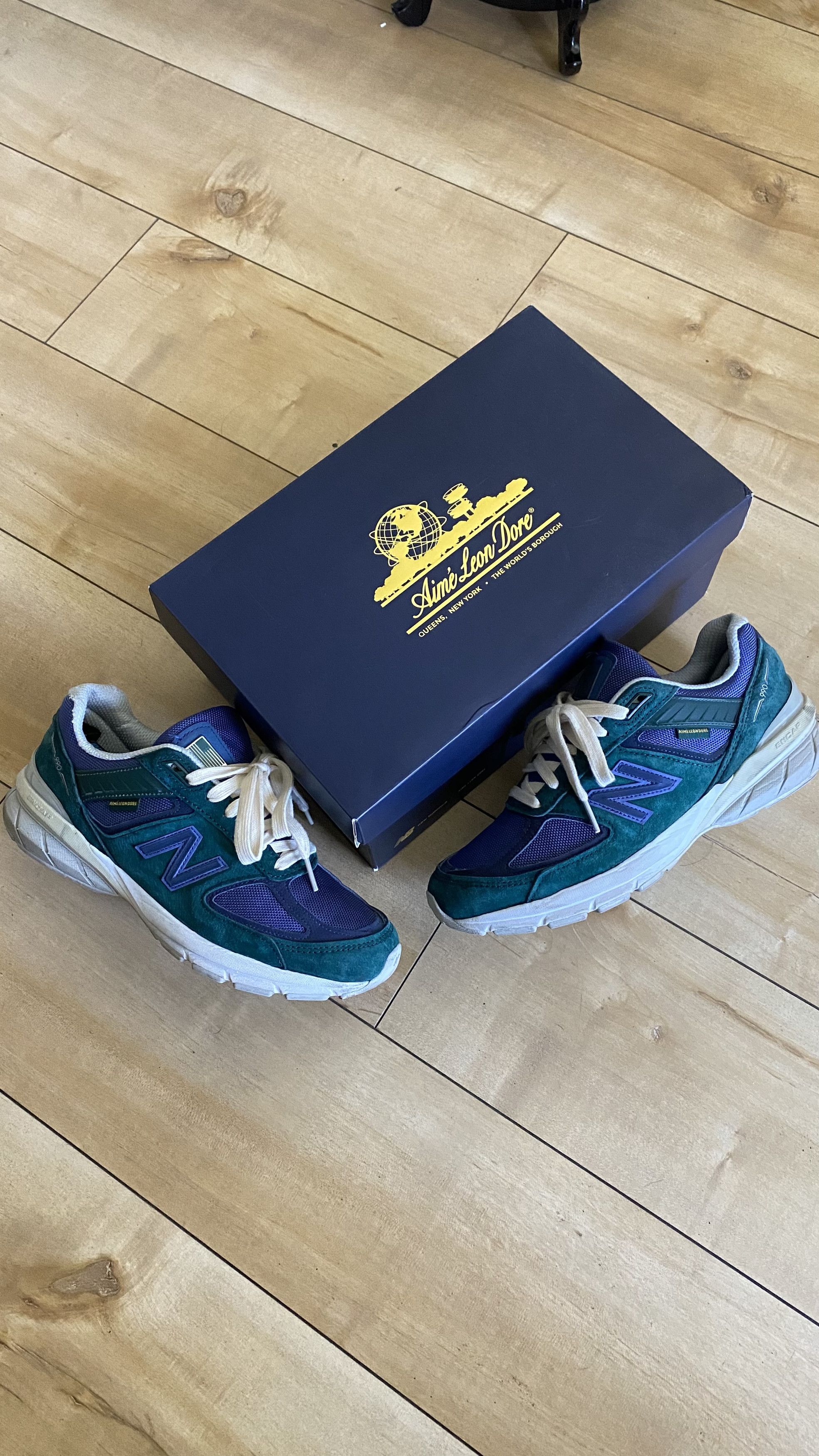 Aime Leon Dore × New Balance Aime Leon Dore x New Balance 990v5 Life In The Balance 2019 Size US 8 / EU 41 - 13 Thumbnail