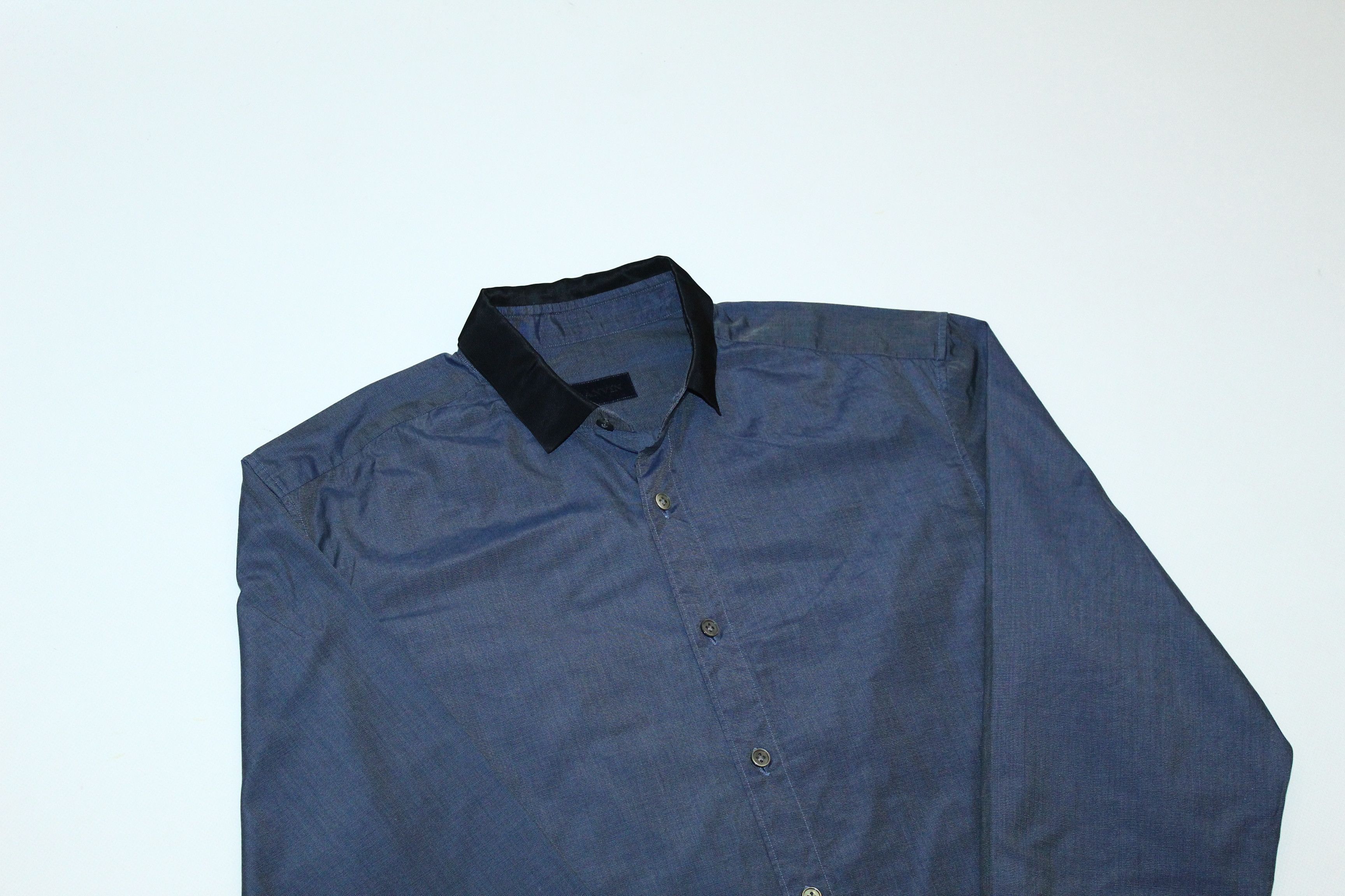 Lanvin Lanvin Slim Fit Tab Collar Poplin Tuxedo Shirt sz. 38 | 15 Size US M / EU 48-50 / 2 - 4 Thumbnail