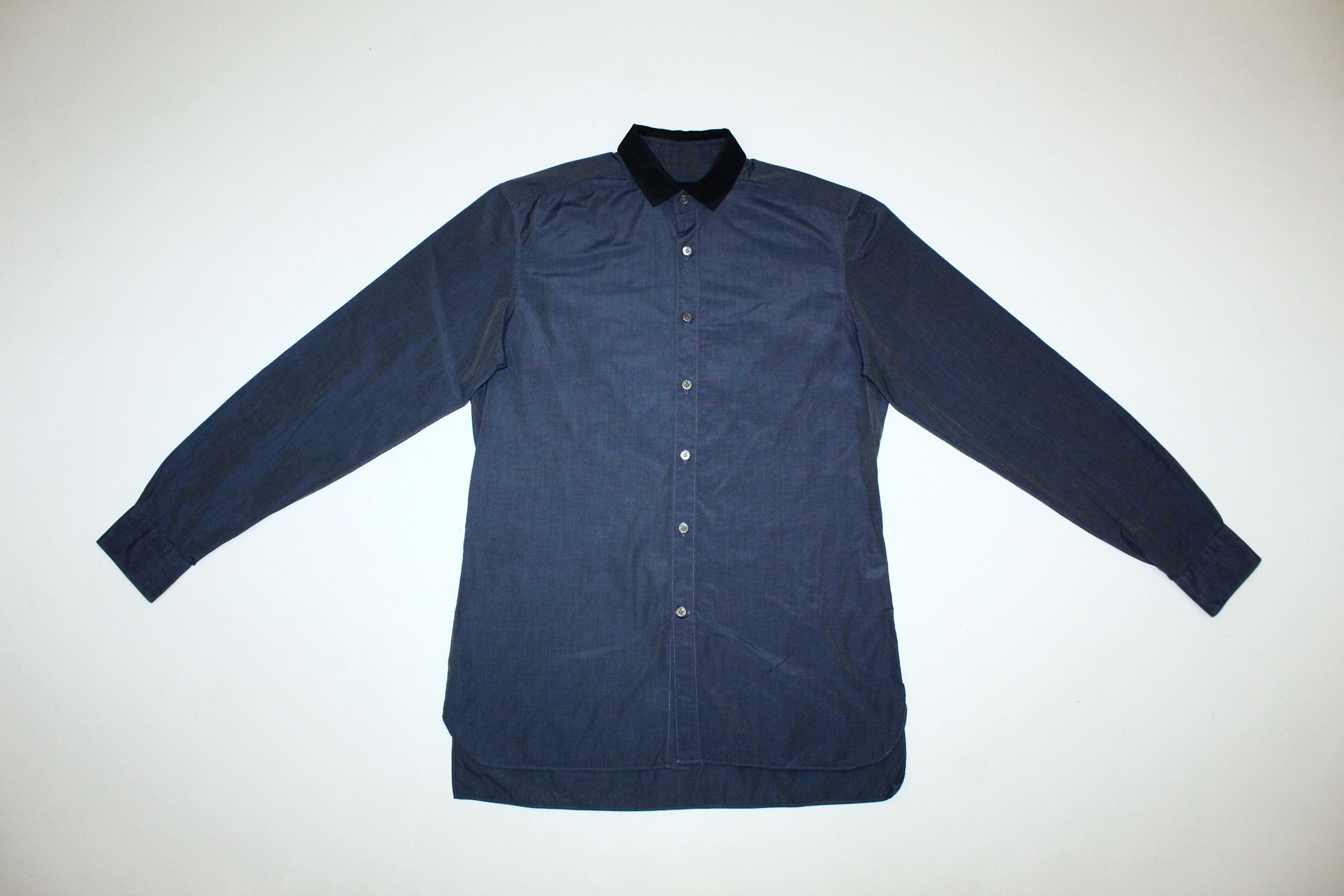 Lanvin Lanvin Slim Fit Tab Collar Poplin Tuxedo Shirt sz. 38 | 15 Size US M / EU 48-50 / 2 - 2 Thumbnail