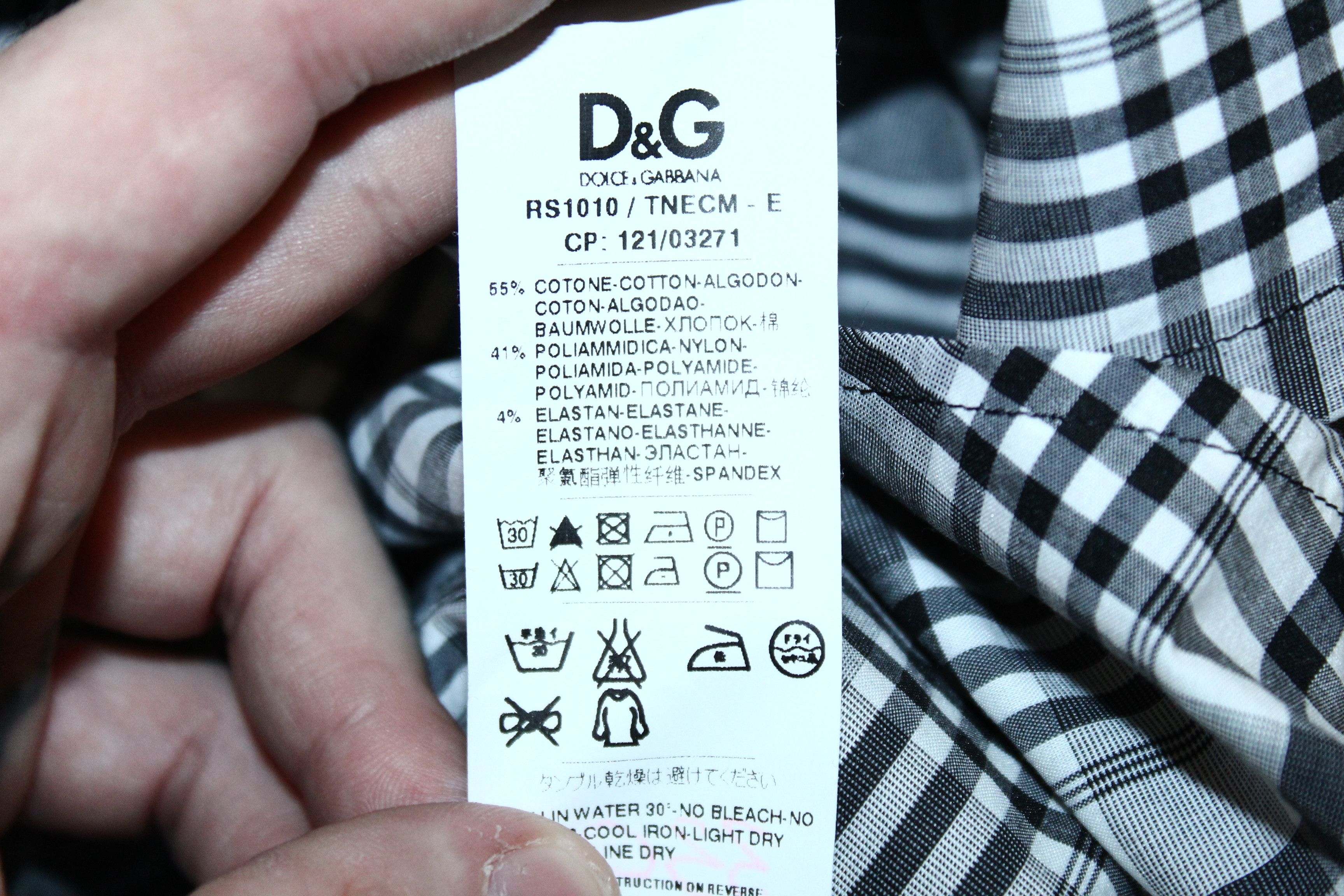 Dolce & Gabbana Dolce & Gabbana Brad muscle fit checkered cotton nylon shirt Size US XL / EU 56 / 4 - 7 Thumbnail