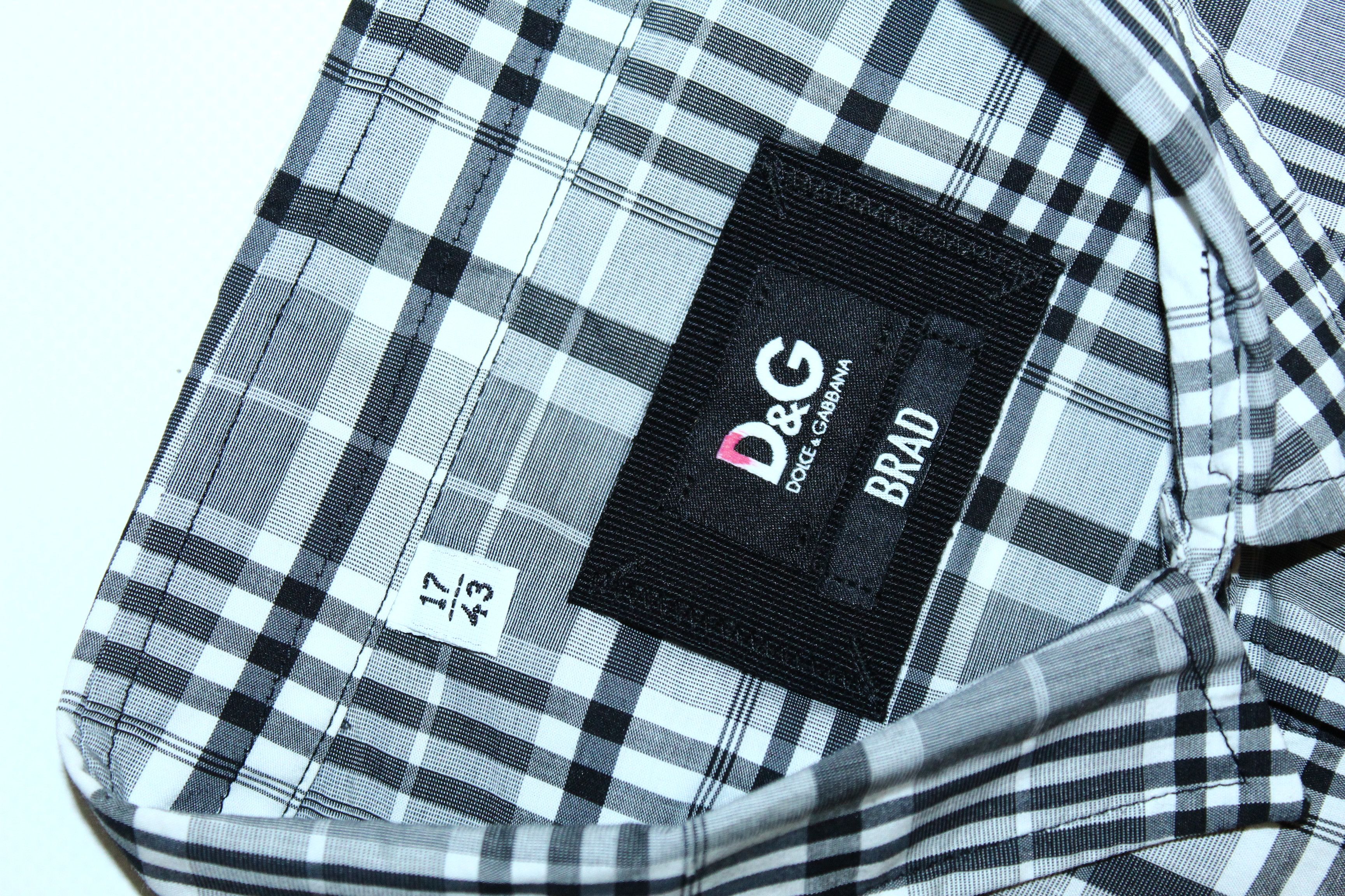 Dolce & Gabbana Dolce & Gabbana Brad muscle fit checkered cotton nylon shirt Size US XL / EU 56 / 4 - 4 Thumbnail