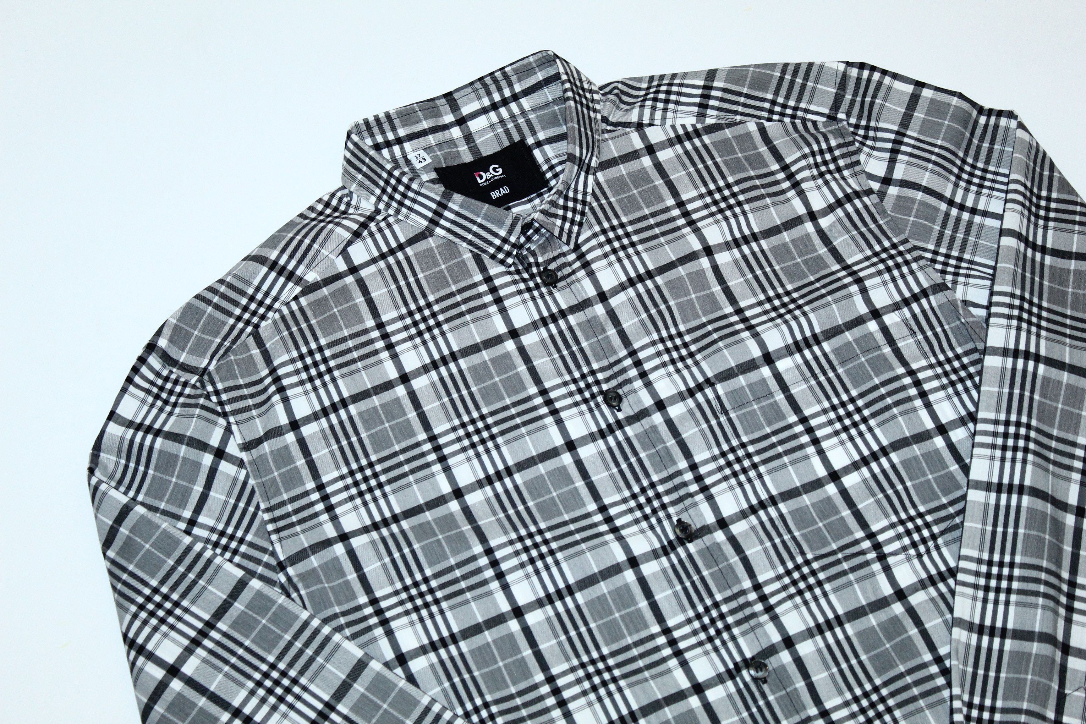 Dolce & Gabbana Dolce & Gabbana Brad muscle fit checkered cotton nylon shirt Size US XL / EU 56 / 4 - 2 Thumbnail