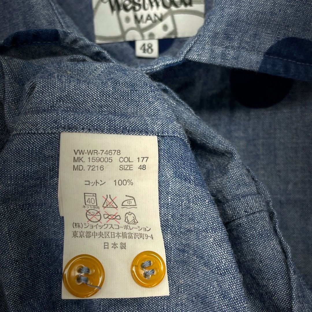 Vivienne Westwood Man - Dotted Chambray - L/S Button Up Shirt Size US M / EU 48-50 / 2 - 5 Thumbnail